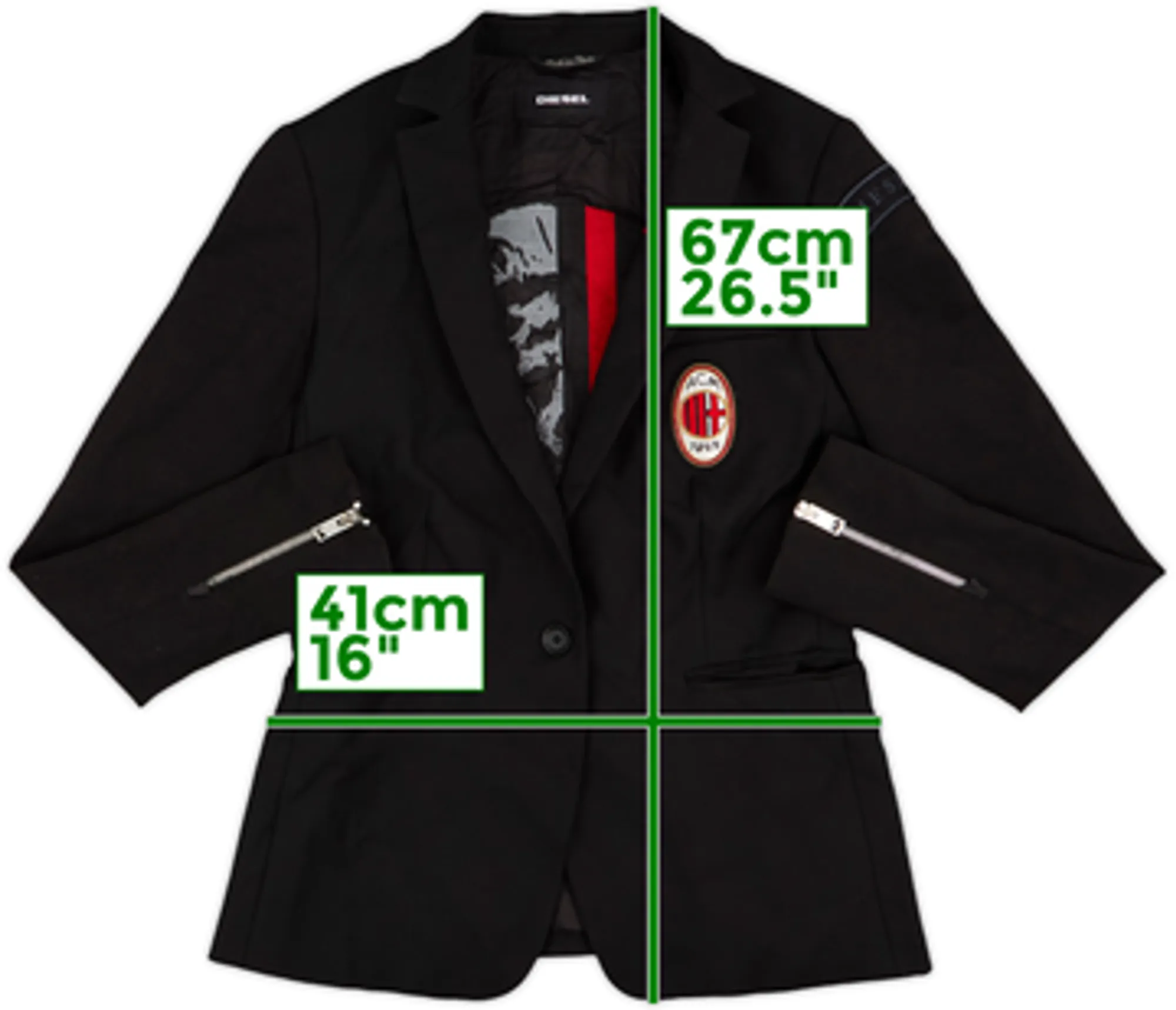 2017-18 AC Milan x Diesel Blazer - 9/10 - (S)