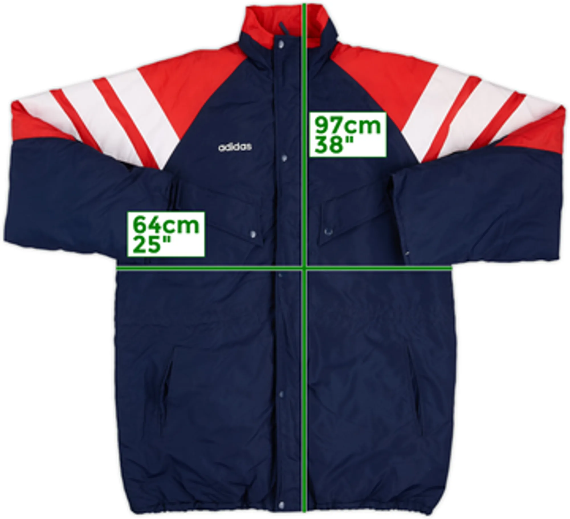 1992-94 Arsenal adidas Padded Bench Coat - 8/10 - (L/XL)