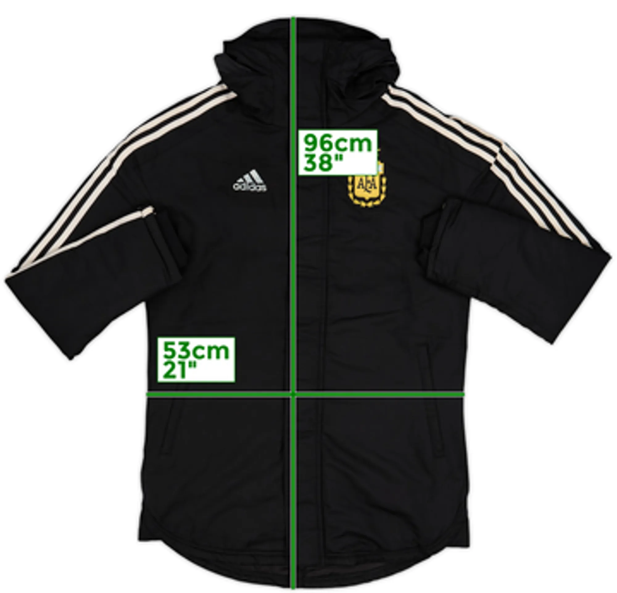 2017-18 Argentina adidas Padded Bench Coat - 7/10 - (S)
