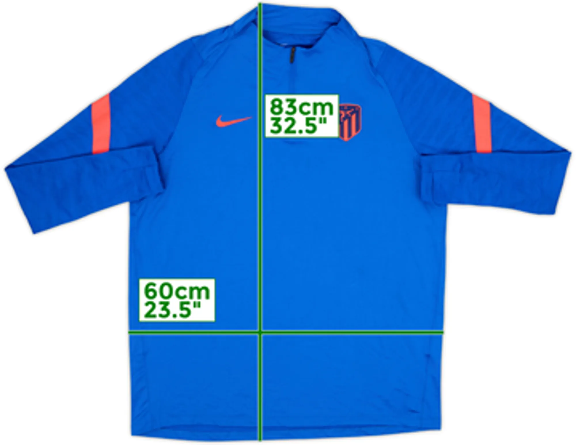 2021-22 Atletico Madrid Nike 1/4 Zip Drill Top - 10/10 - (XL)
