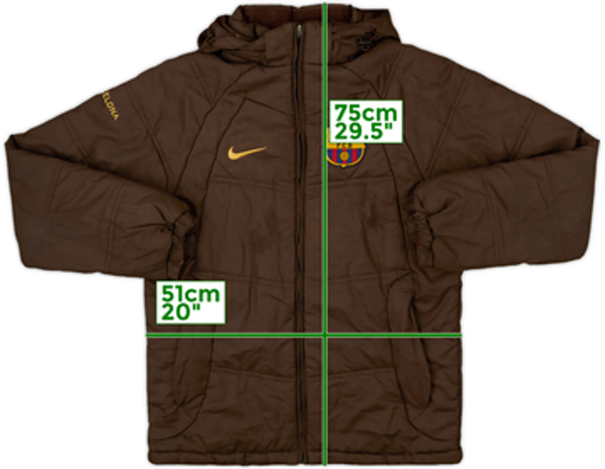 2008-09 Barcelona Nike Padded Bench Coat - 5/10 - (S)