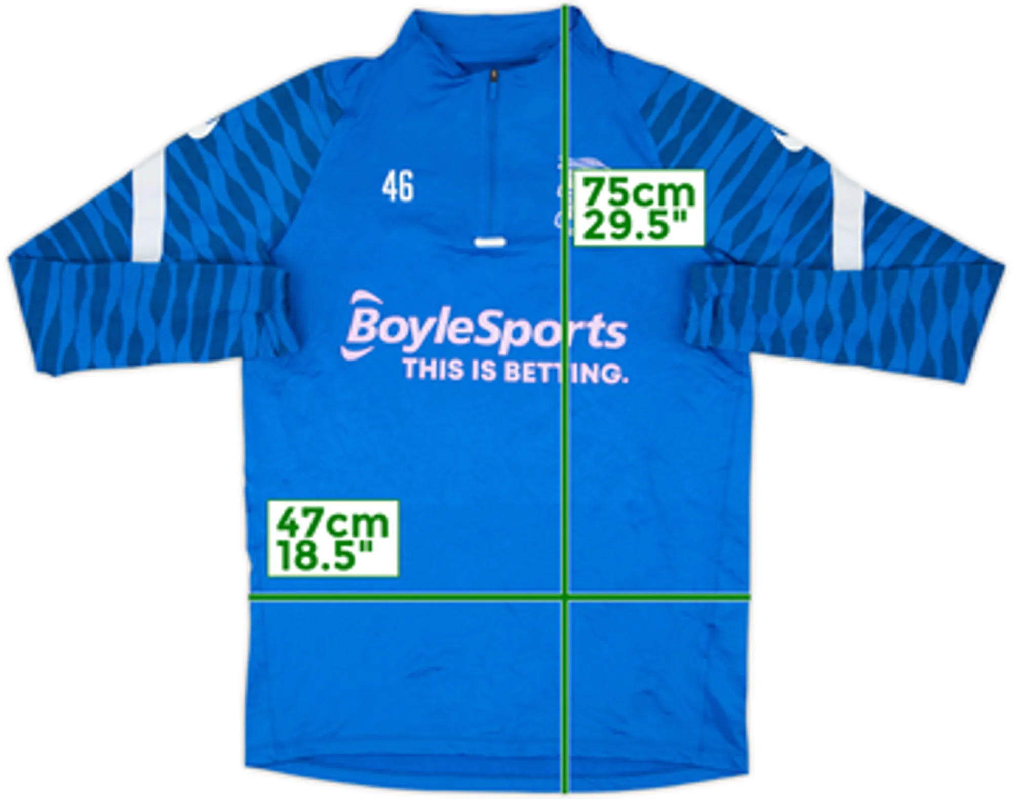 2021-22 Birmingham Nike Player Issue 1/4 Zip Drill Top #46 - 5/10 - (M)