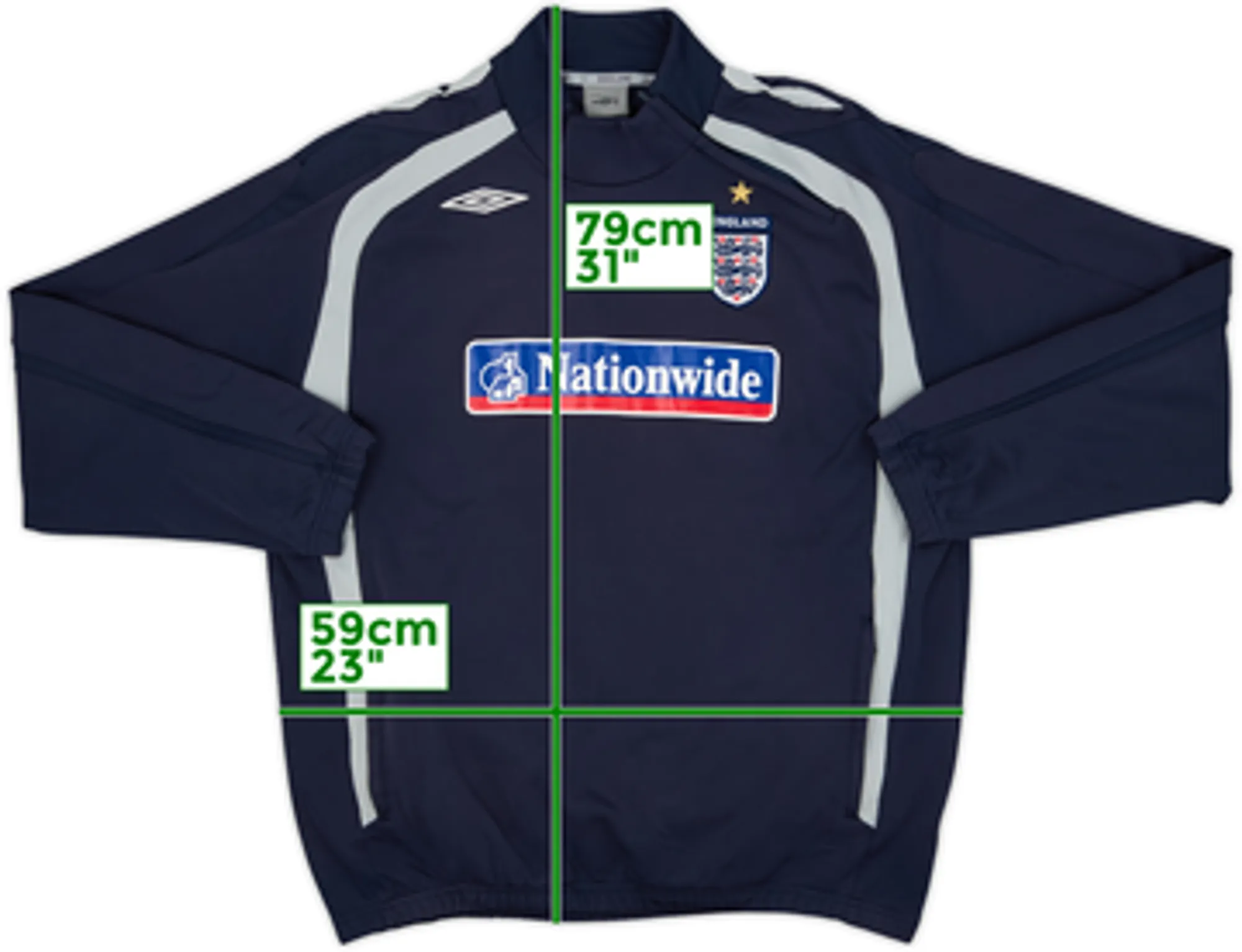 2007-09 England Umbro 1/4 Zip Drill Top - 9/10 - (XXL)