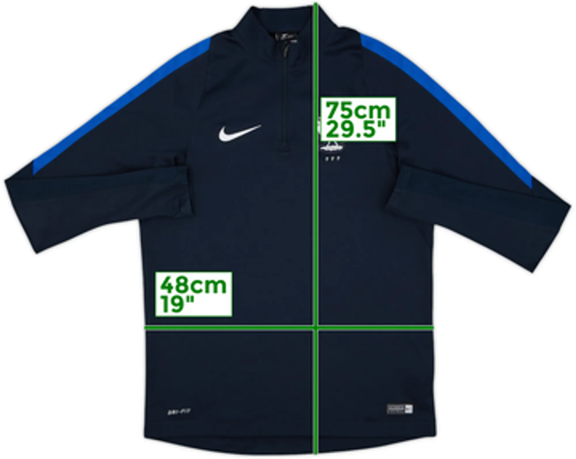 2016-17 France Nike 1/4 Zip Drill Top - 7/10 - (M)
