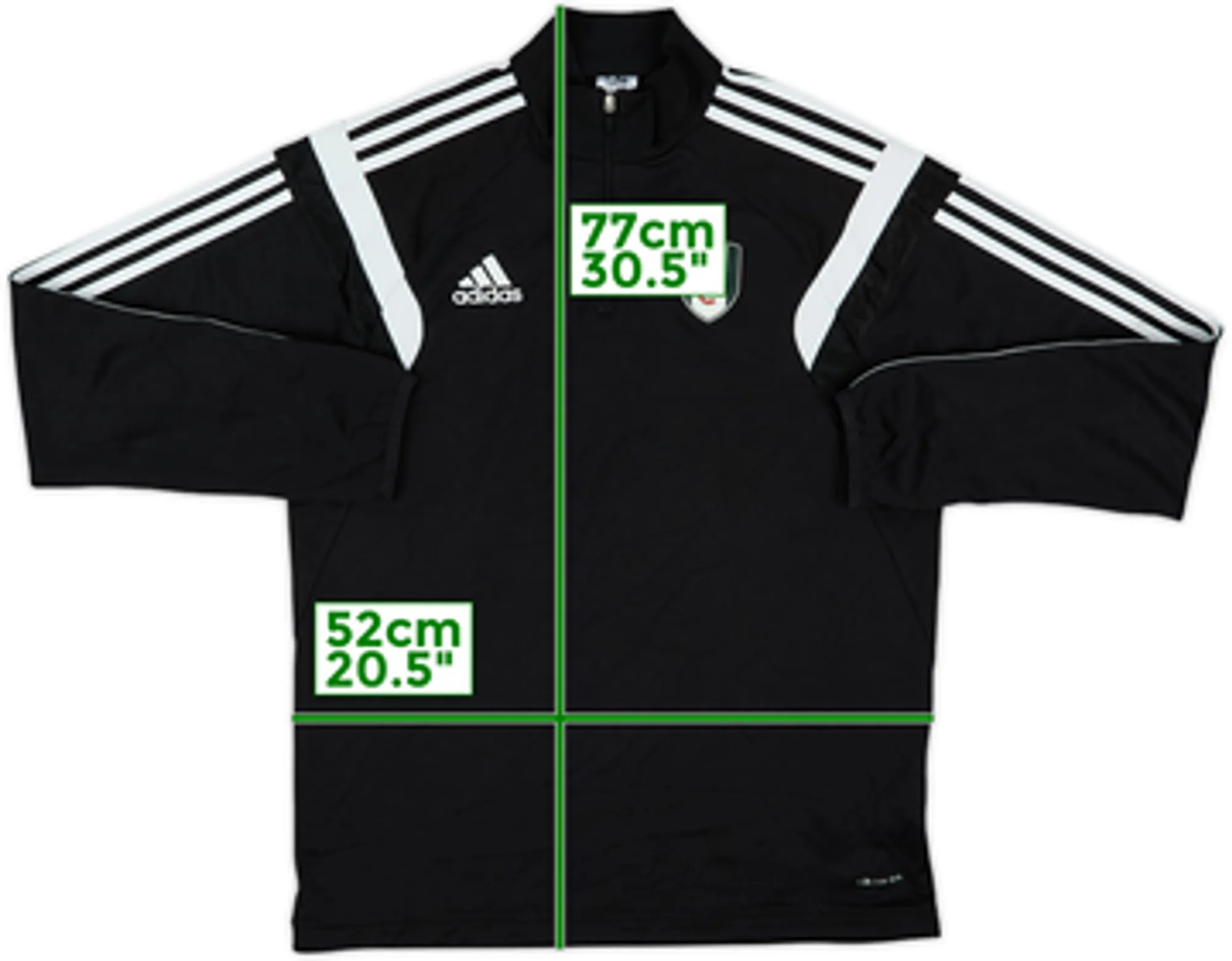 2014-15 Fulham adidas 1/4 Zip Drill Top - 7/10 - (L)