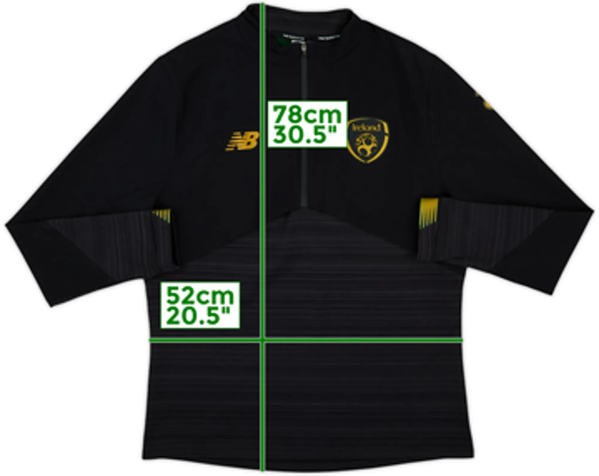 2019-20 Ireland New Balance 1/4 Zip Drill Top - 8/10 - (L)