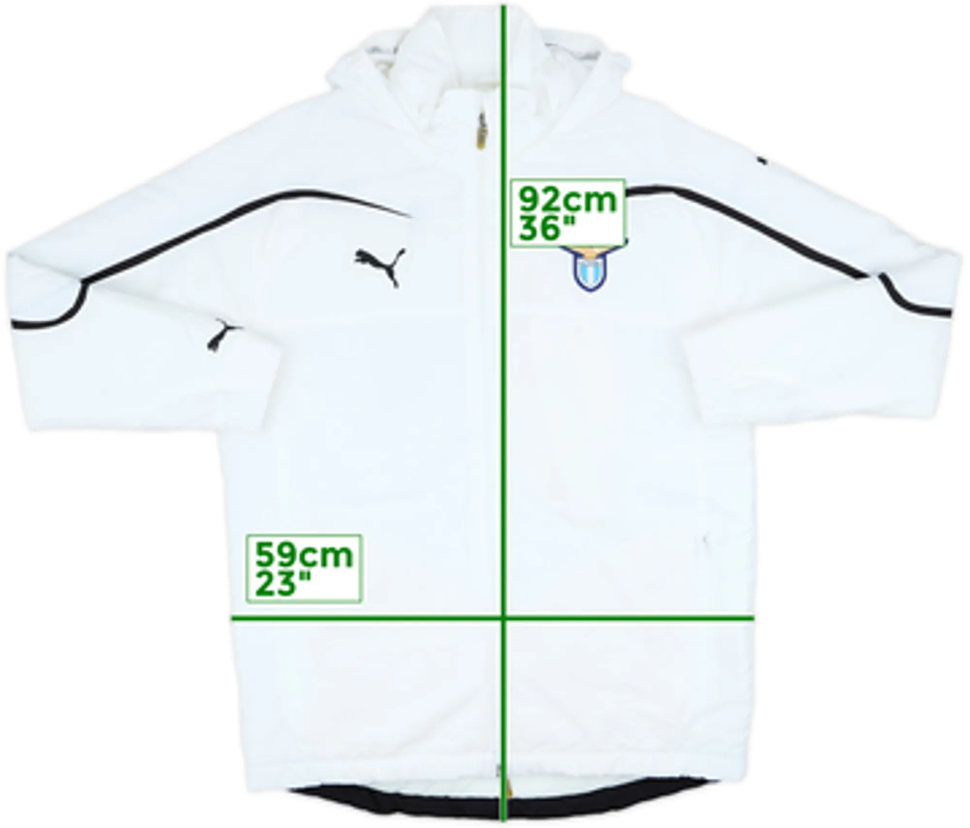 2010-11 Lazio Puma Padded Bench Coat (S)