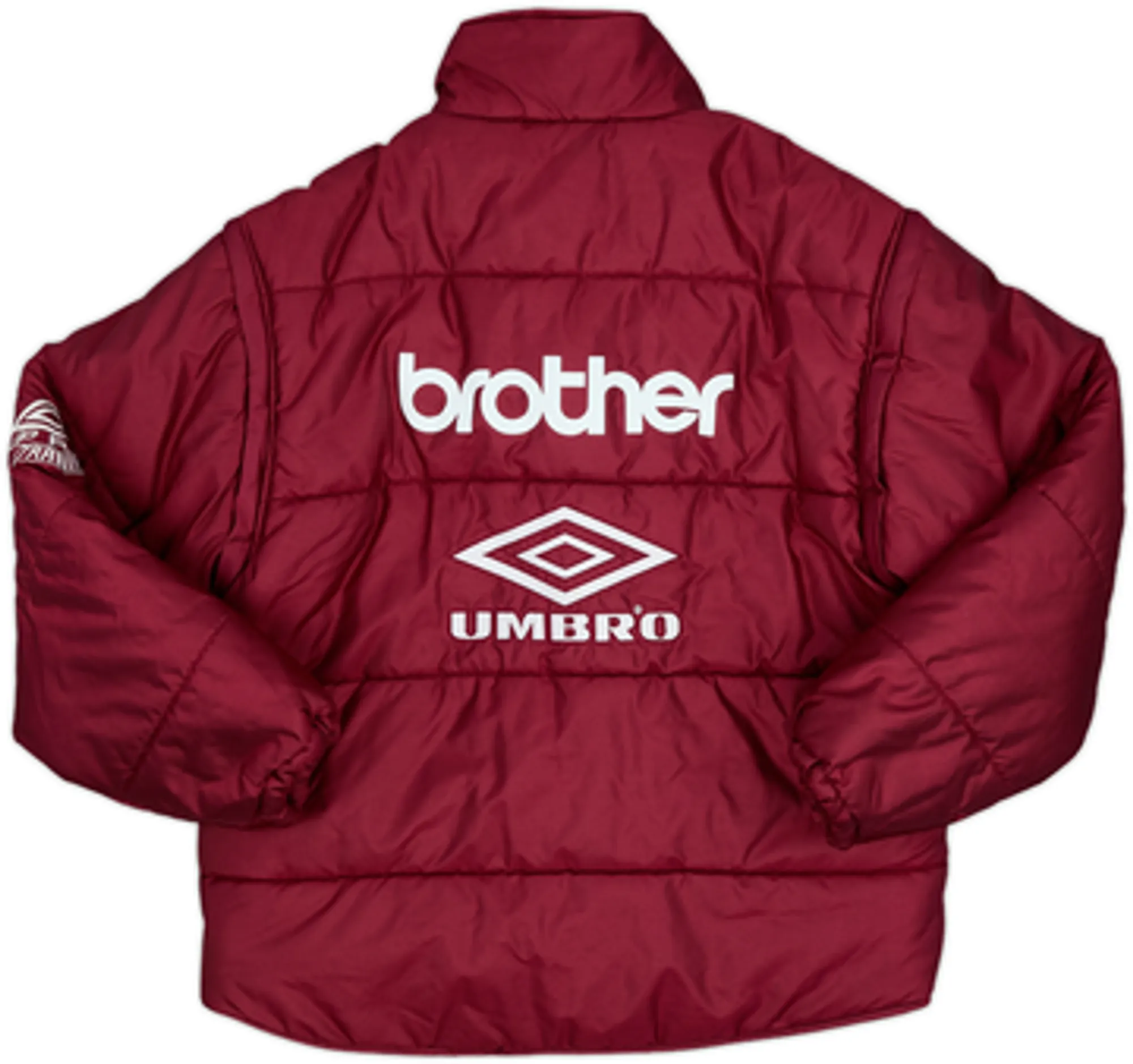 1995-96 Manchester City Umbro Padded Bench Coat - 9/10 - (XL.Boys)