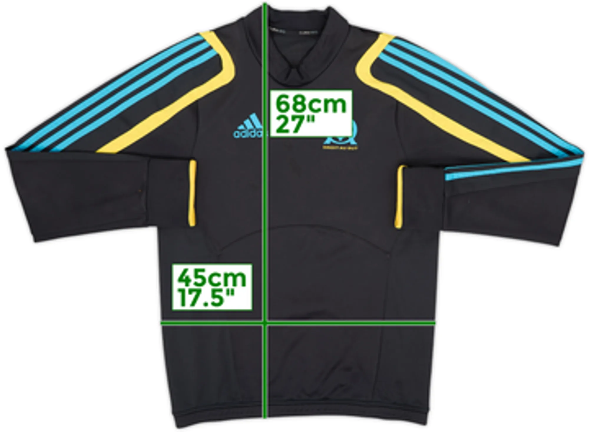 2009-10 Olympique Marseille adidas Drill Top - 8/10 - (XL.Boys)