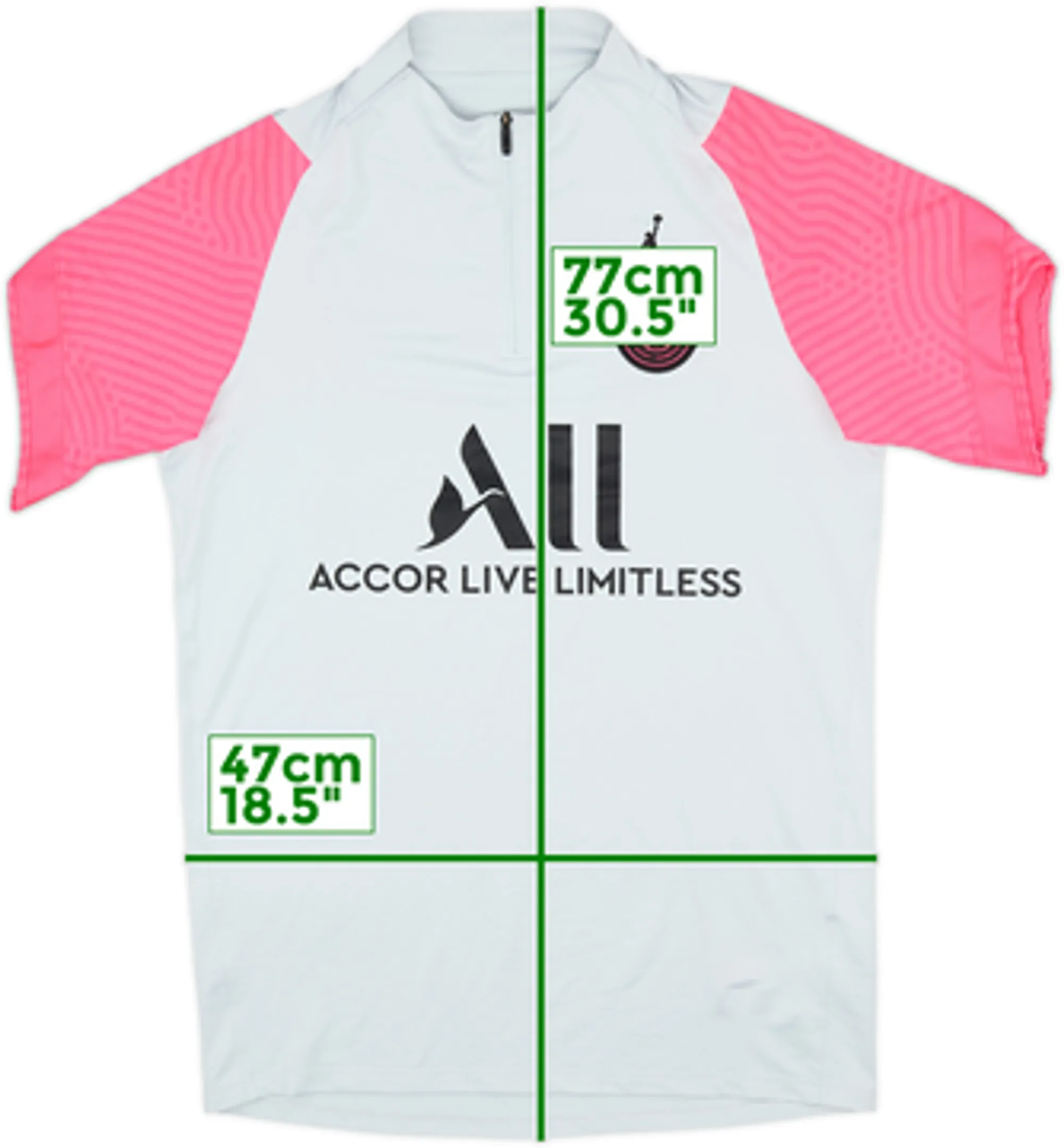 2021-22 Paris Saint-Germain Jordan 1/4 Zip Drill Top - 7/10 - (M)