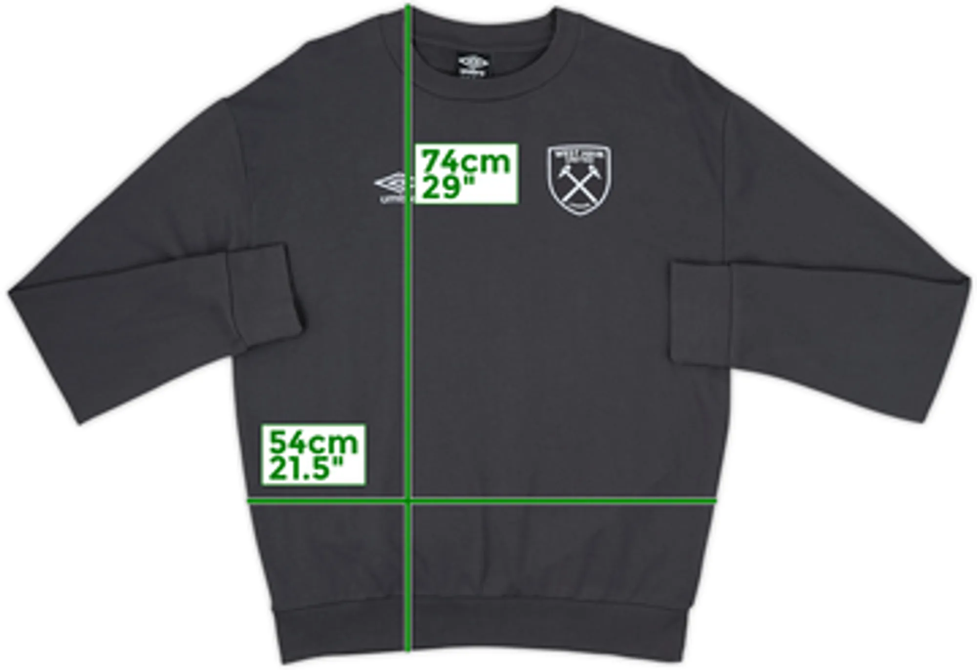 2019-20 West Ham Umbro Sweat Top - 9/10 - (M)