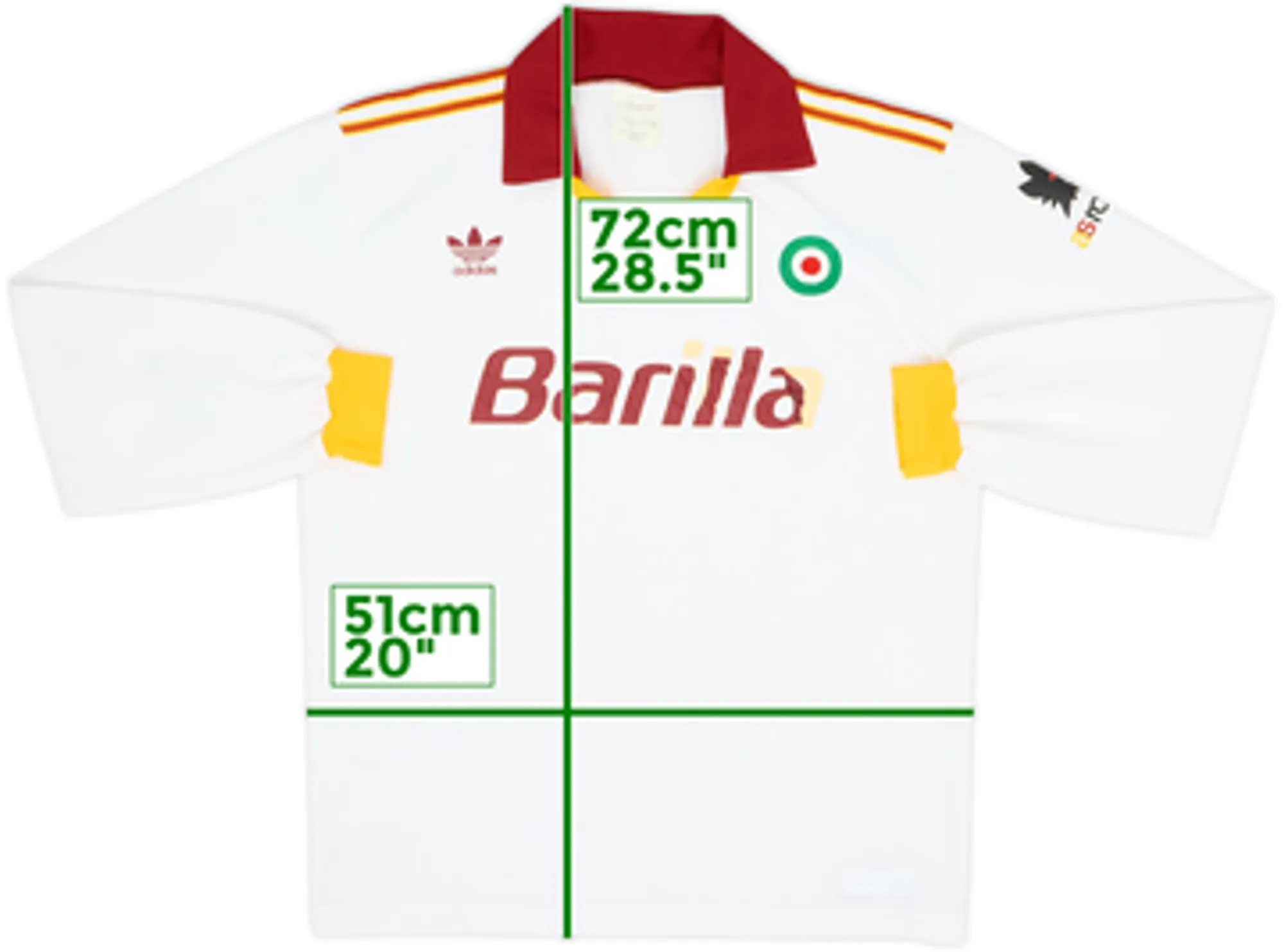 1991-92 Roma Away L/S Shirt - 4/10 - (M)