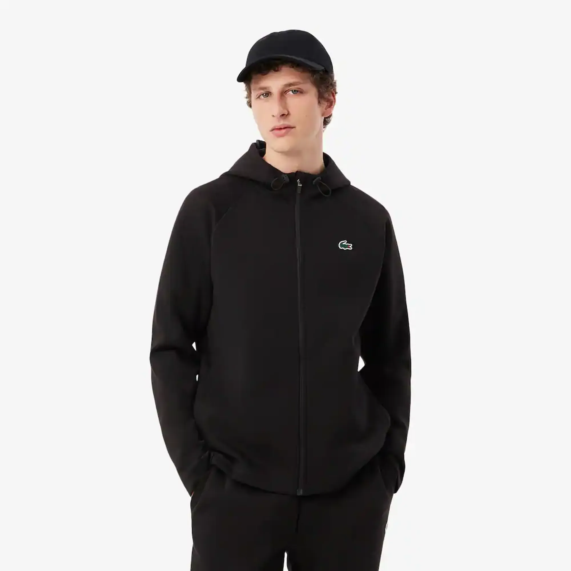 Lacoste Sport Stretch Zipped Hoodie - Noir