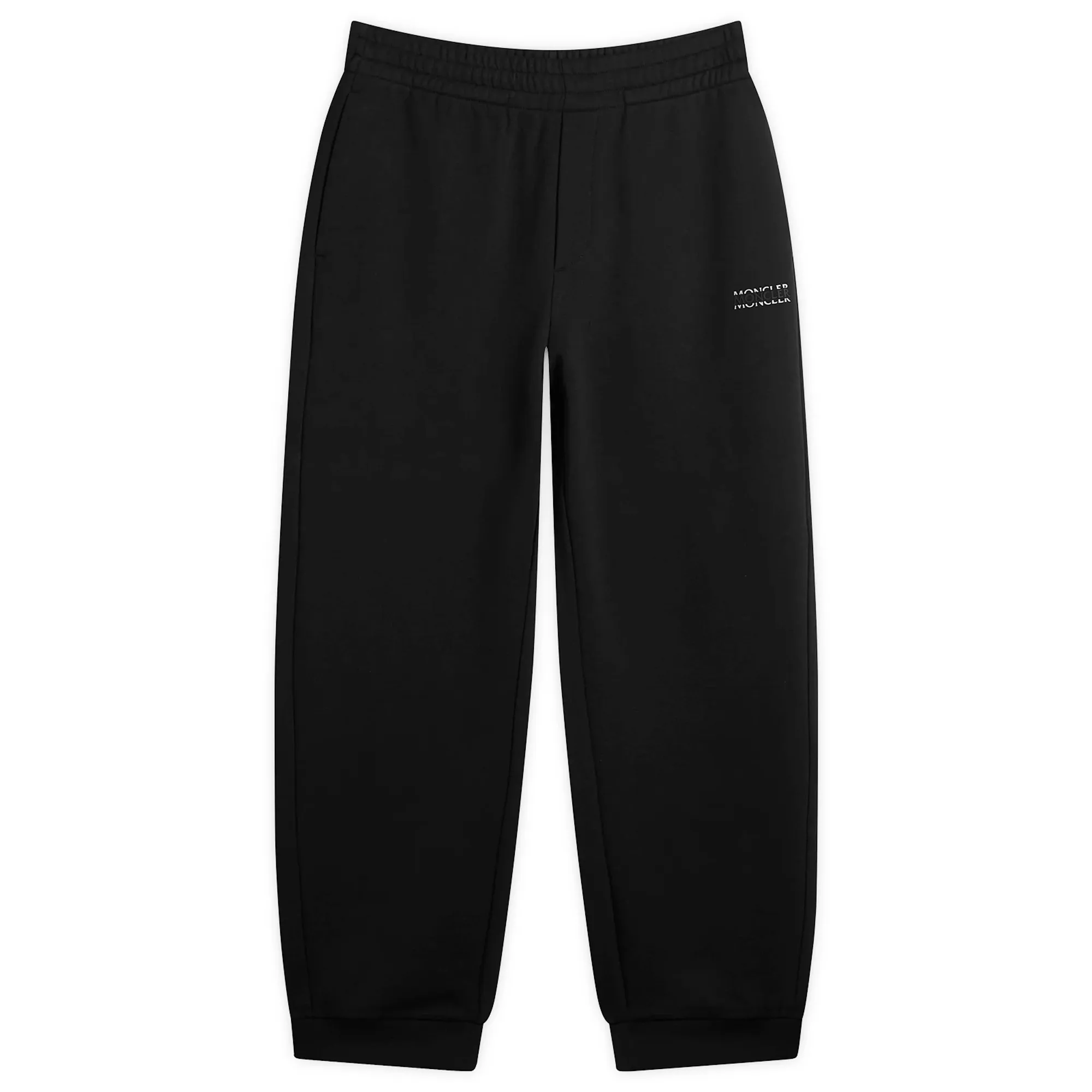Moncler Men's Stripe Logo Sweatpants Black