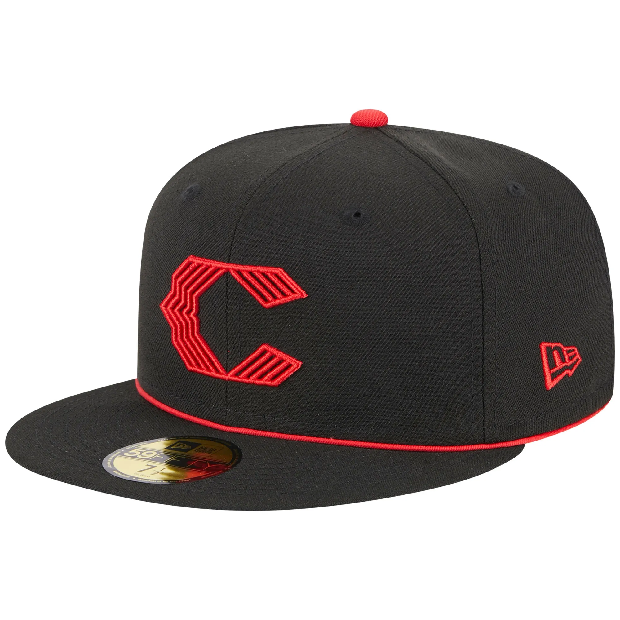 Cincinnati Reds MLB City Connect 2025 Black 59FIFTY Fitted Cap New Era Cap adult unisex