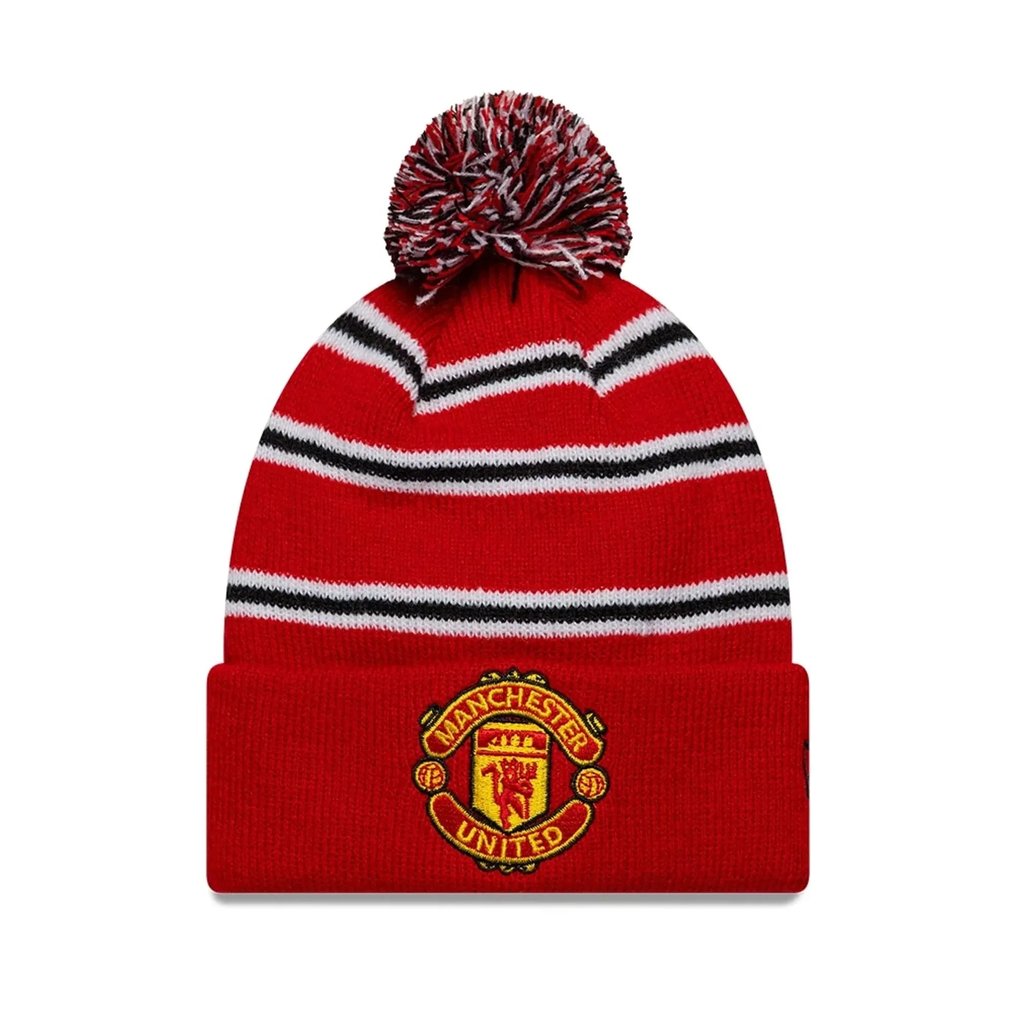 Manchester United FC Infant Stripe Red Cuff knit Beanie Hat New Era Cap adult unisex