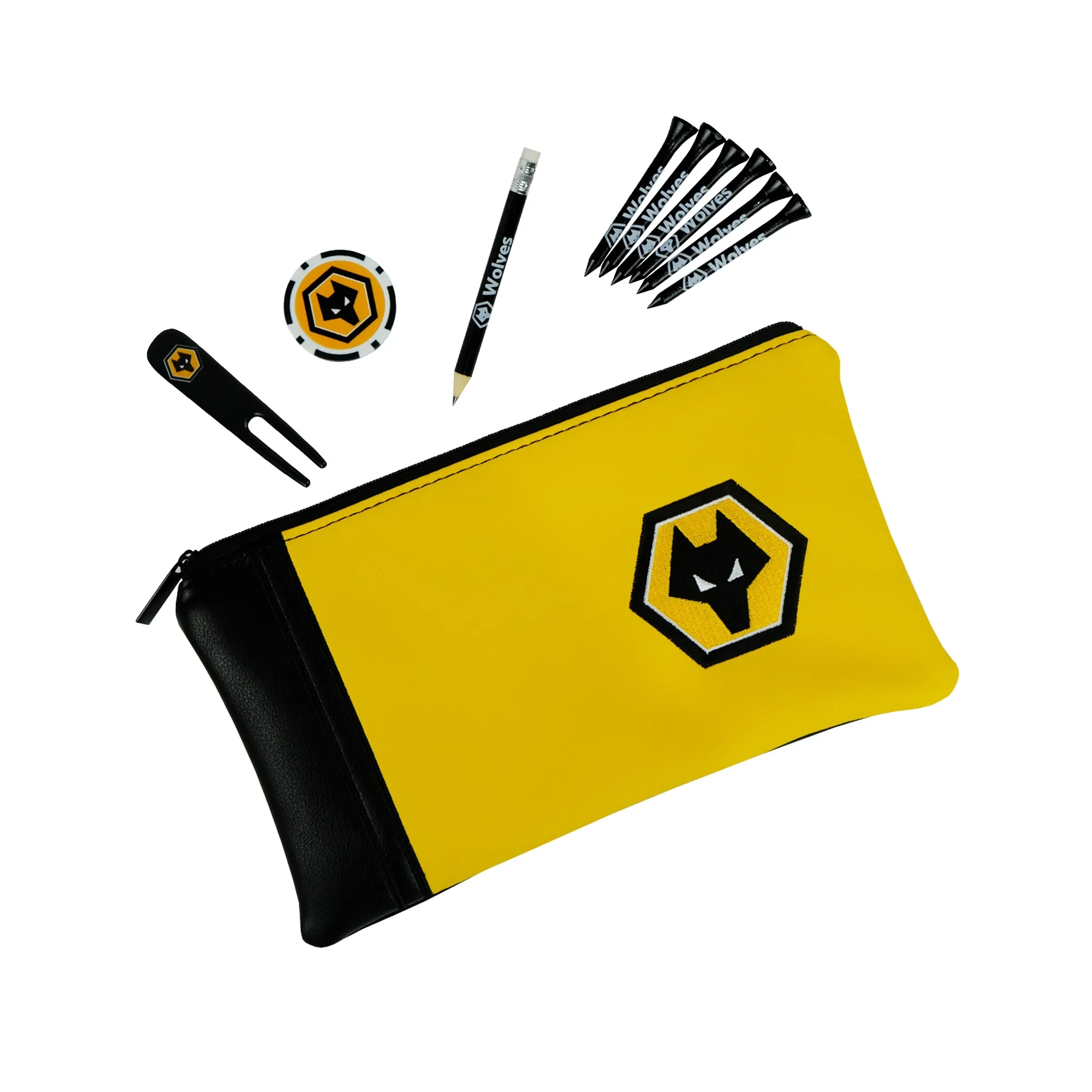 Wolverhampton Wanderers CADDI Players Bag inc Divot Tool, Tees & Marker