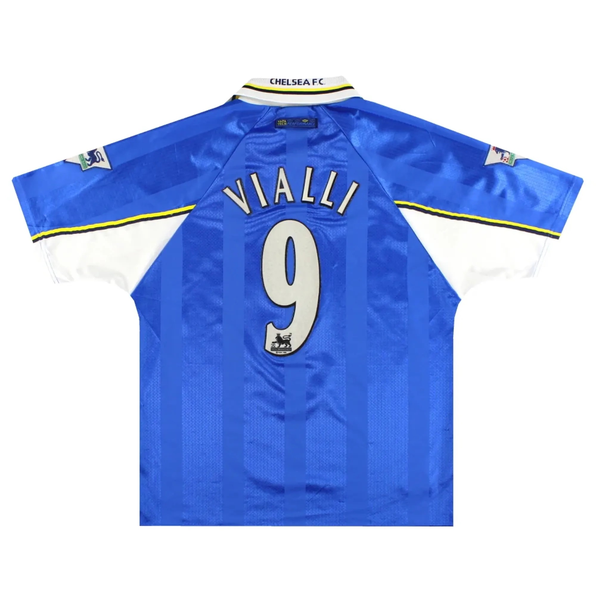 1997-99 Chelsea Umbro Home Shirt Vialli #9 L - Chelsea / Excellent
