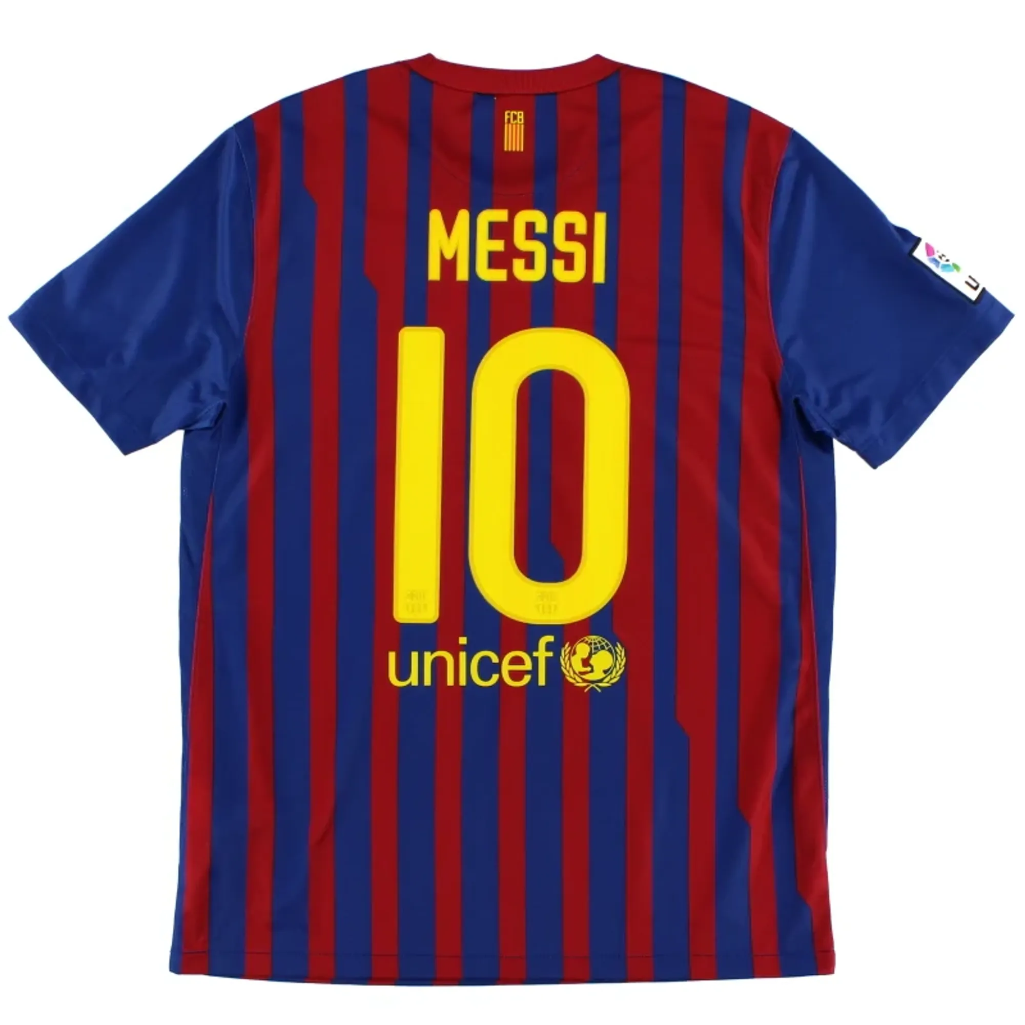 2011-12 Barcelona Nike Home Shirt Messi #10 *Mint* M - Barcelona / Mint 