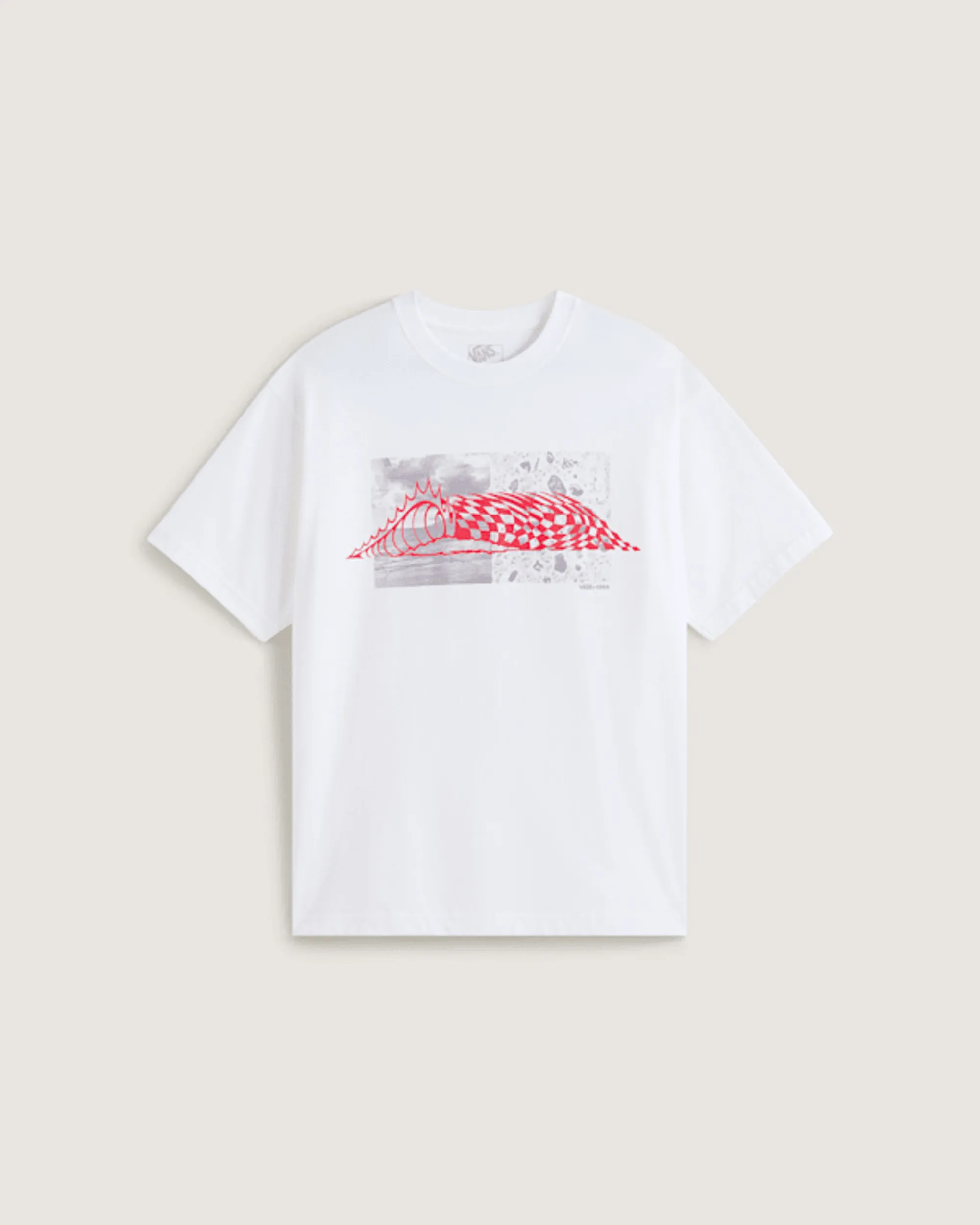 Vans - Wave Check Ss Tee White, Man, White