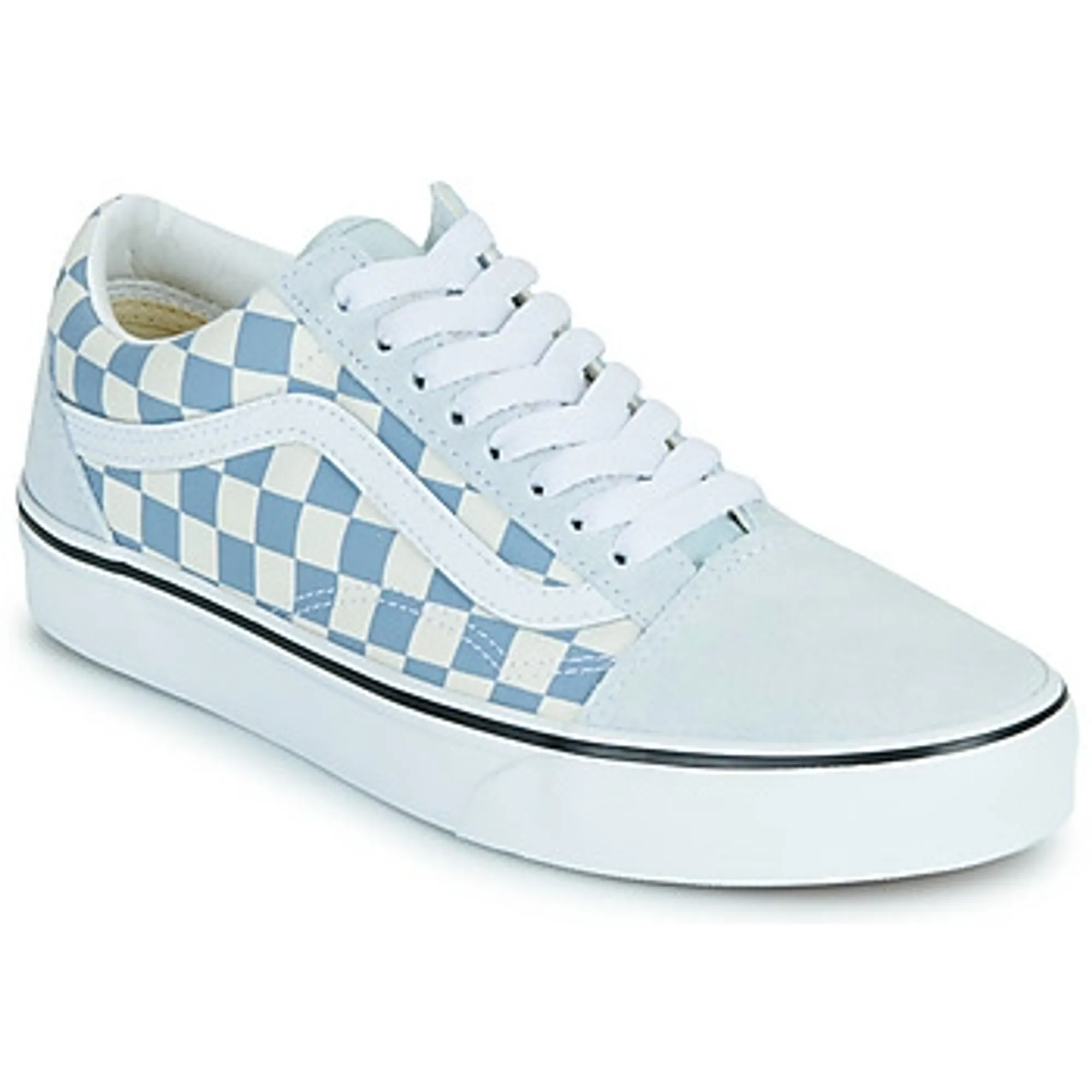 Vans - Old Skool Checkerboard Shoes, Man, Blue