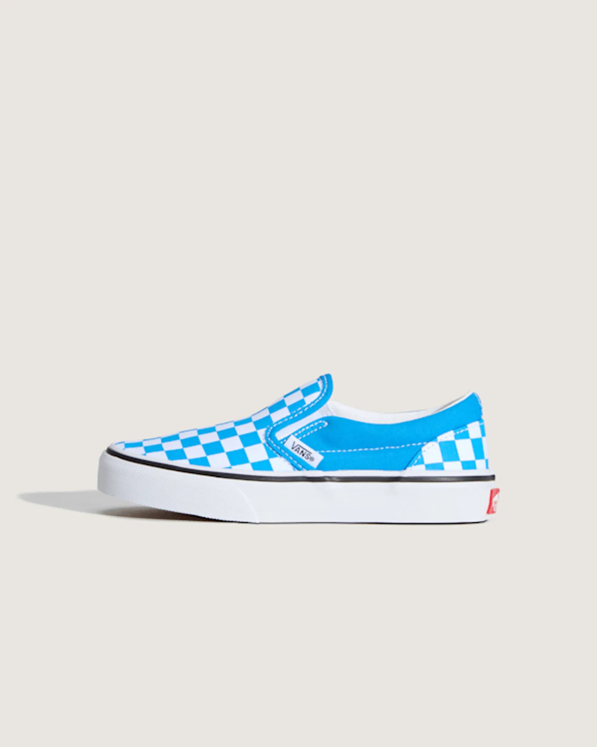 Vans - Kids Classic Slip-On Checkerboard Shoes (4-8 Years), Blue