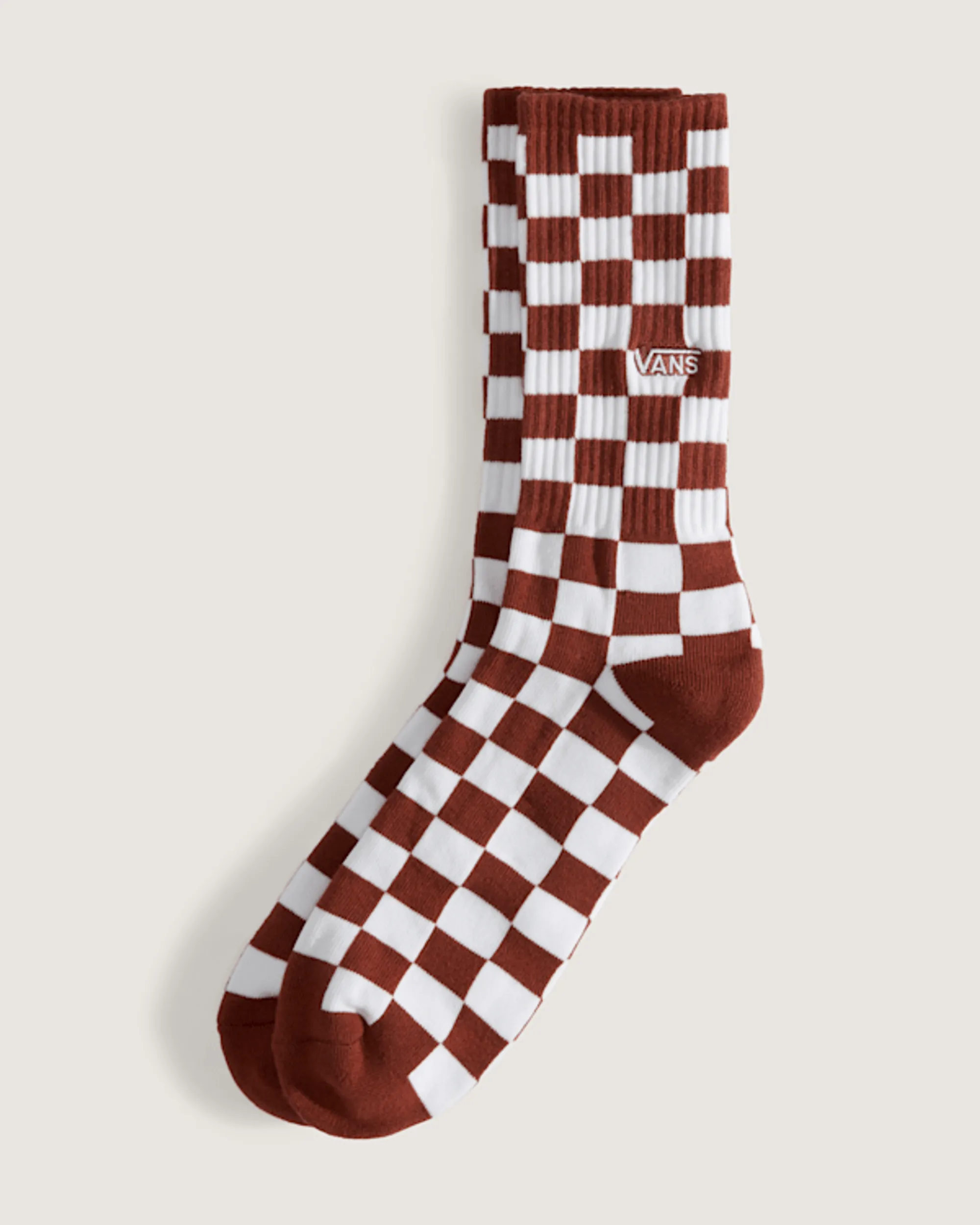 Vans - Checkerboard Crew Socks (1 Pair), Man, Brown