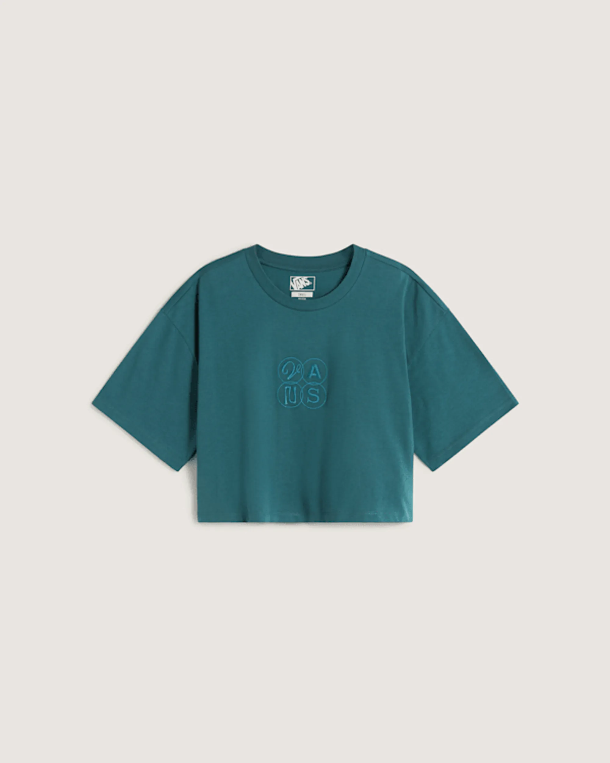 Vans - Ellipse Relax Crop Ss Mystic Moss, Woman, Green