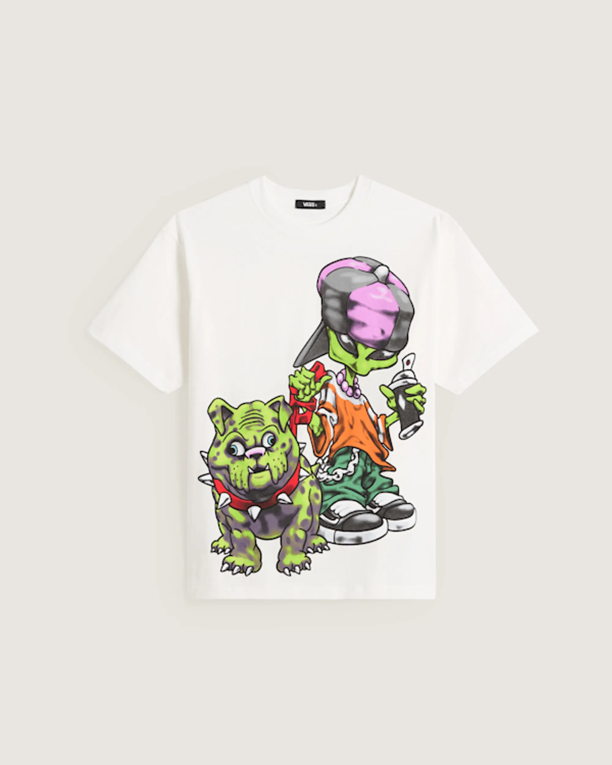 Vans - Wreckpack Alien Dog Ss Tee White, Man, White