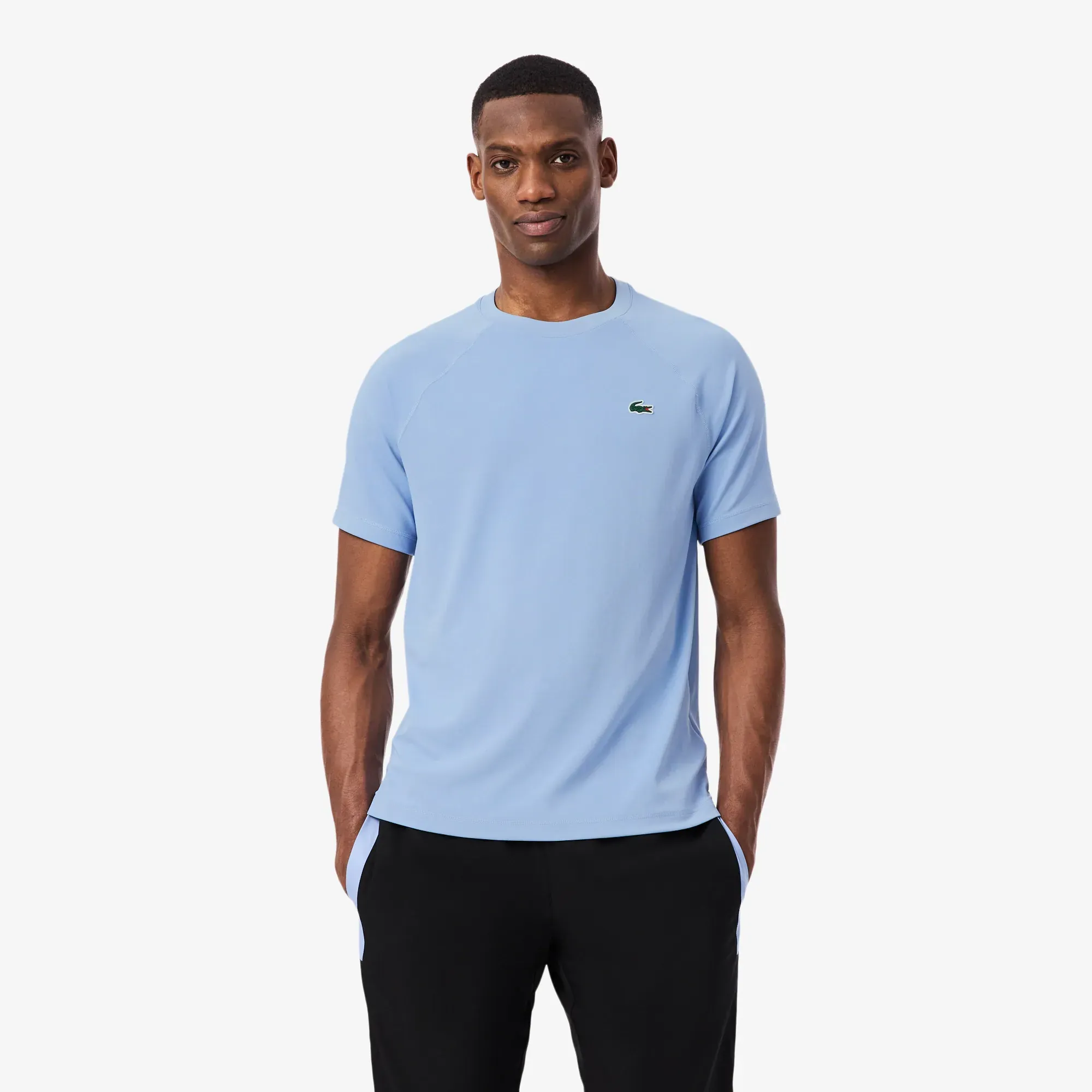Lacoste Stretch Ultra Dry Sport T-shirt - Light Blue