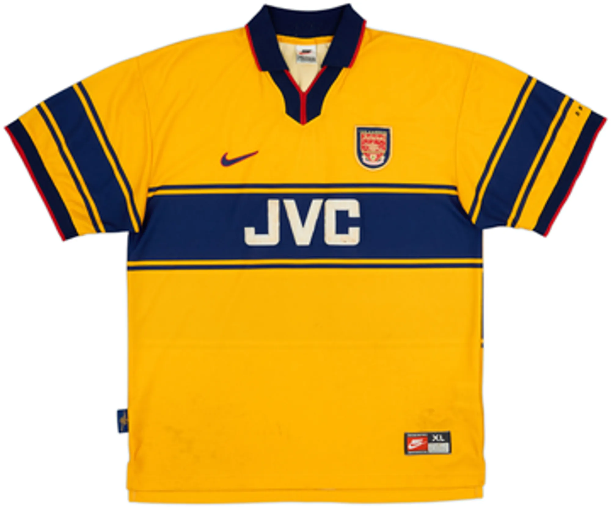 1997-99 Arsenal Away Shirt Bergkamp #10 - 5/10 - (XL)