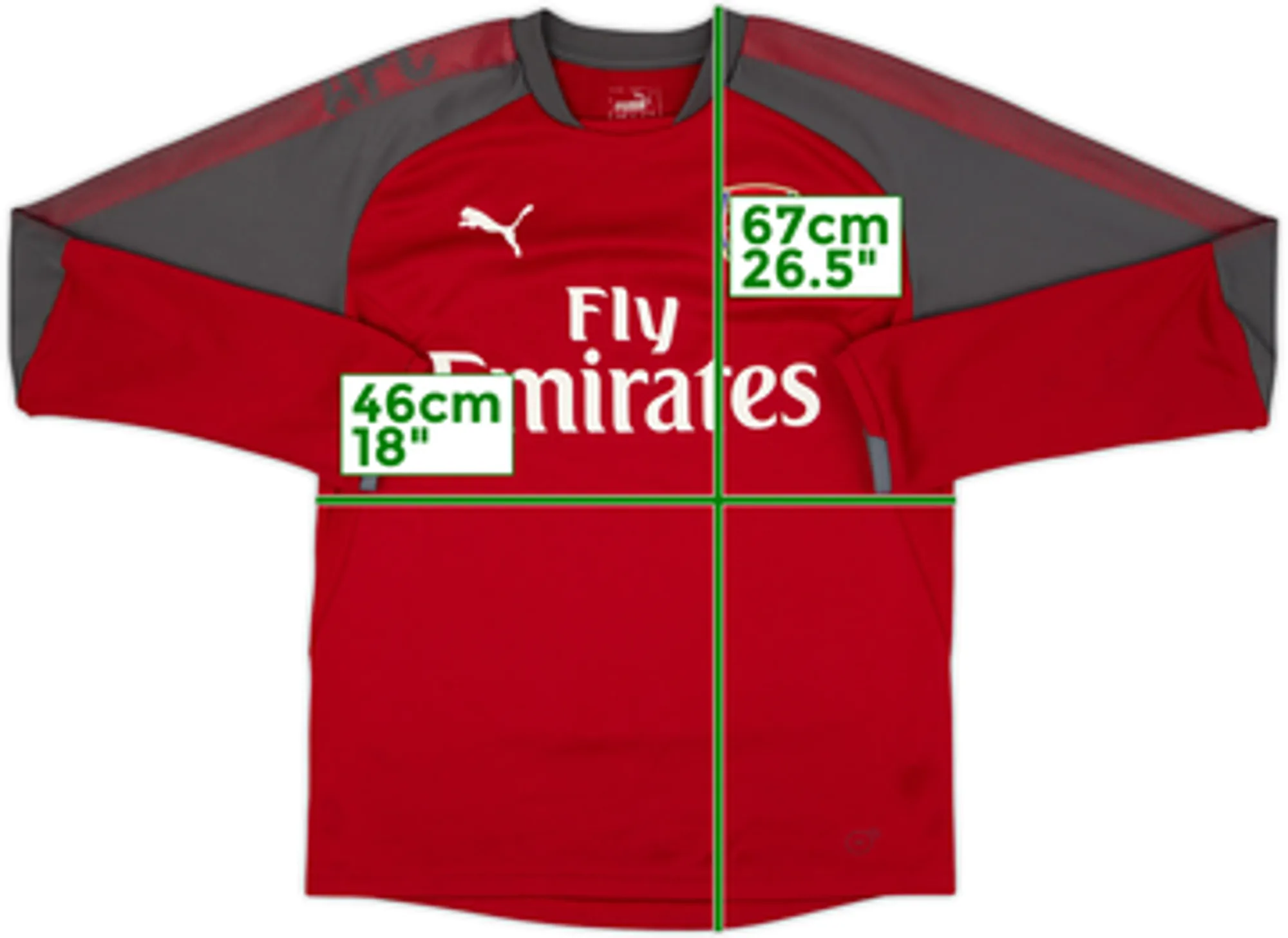 2017-18 Arsenal Puma Drill Top - 8/10 - (S)
