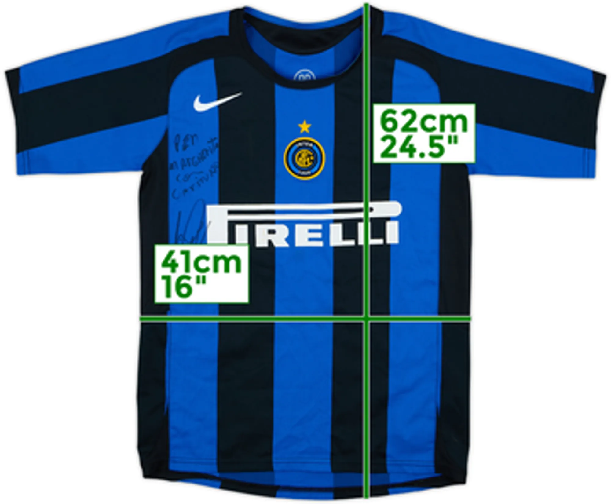 2005-06 Inter Milan Signed Home Shirt - 7/10 - (M.Boys)