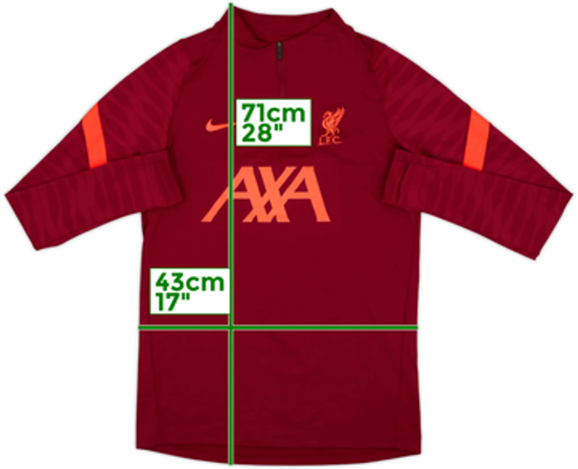 2021-22 Liverpool Nike 1/4 Training Top - 8/10 - (S)
