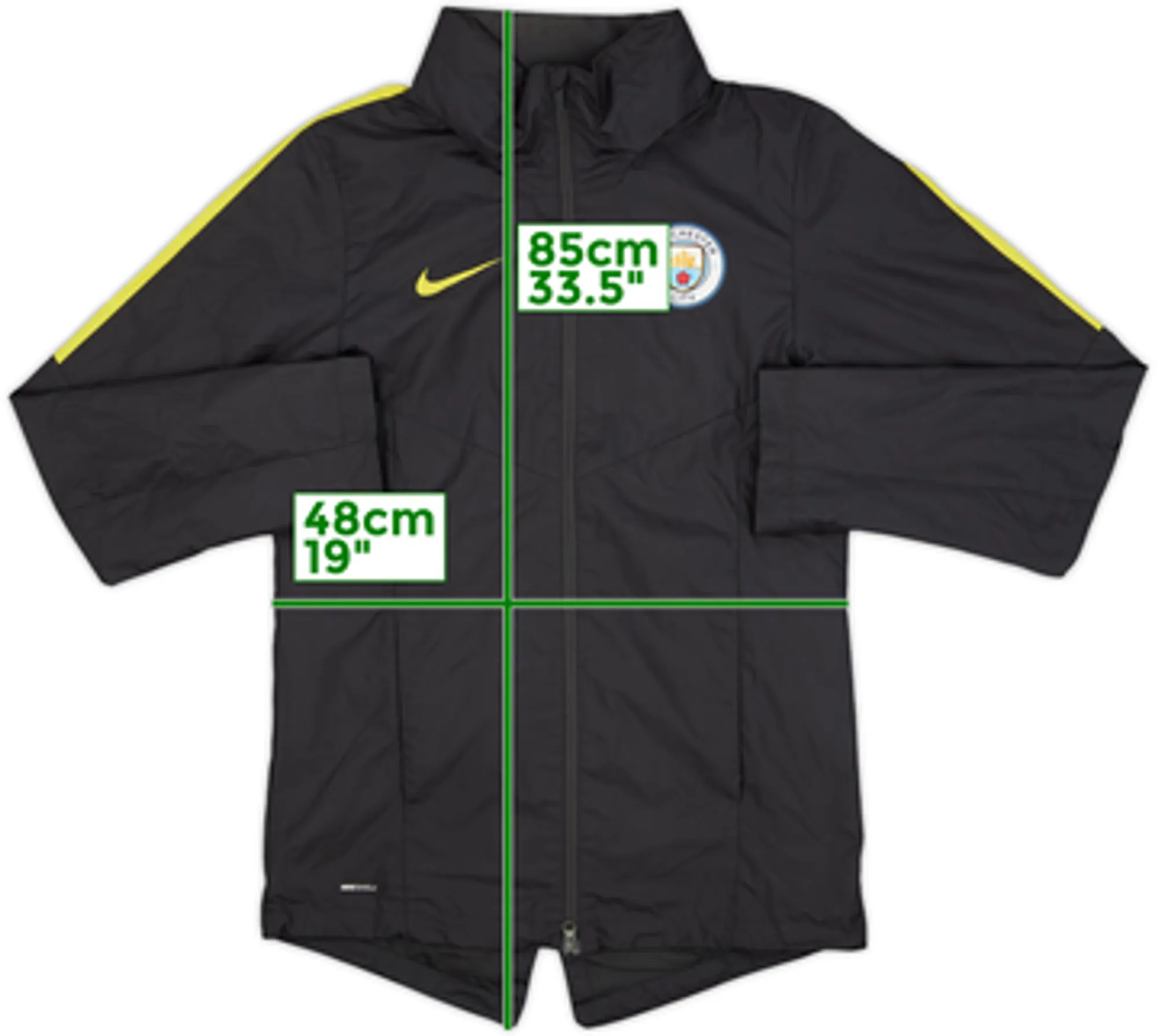2016-17 Manchester City Nike Hooded Rain Jacket - 10/10 - (S)