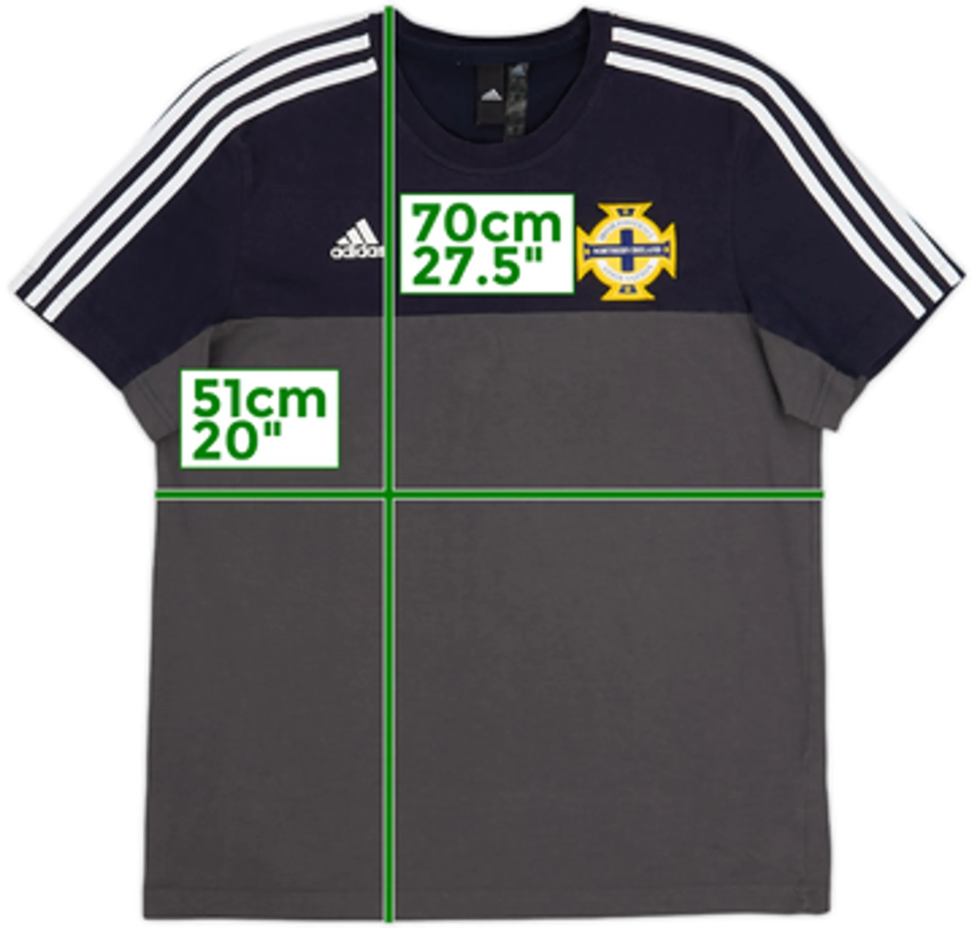 2020-21 Northern Ireland adidas Cotton Tee - 8/10 - (M)
