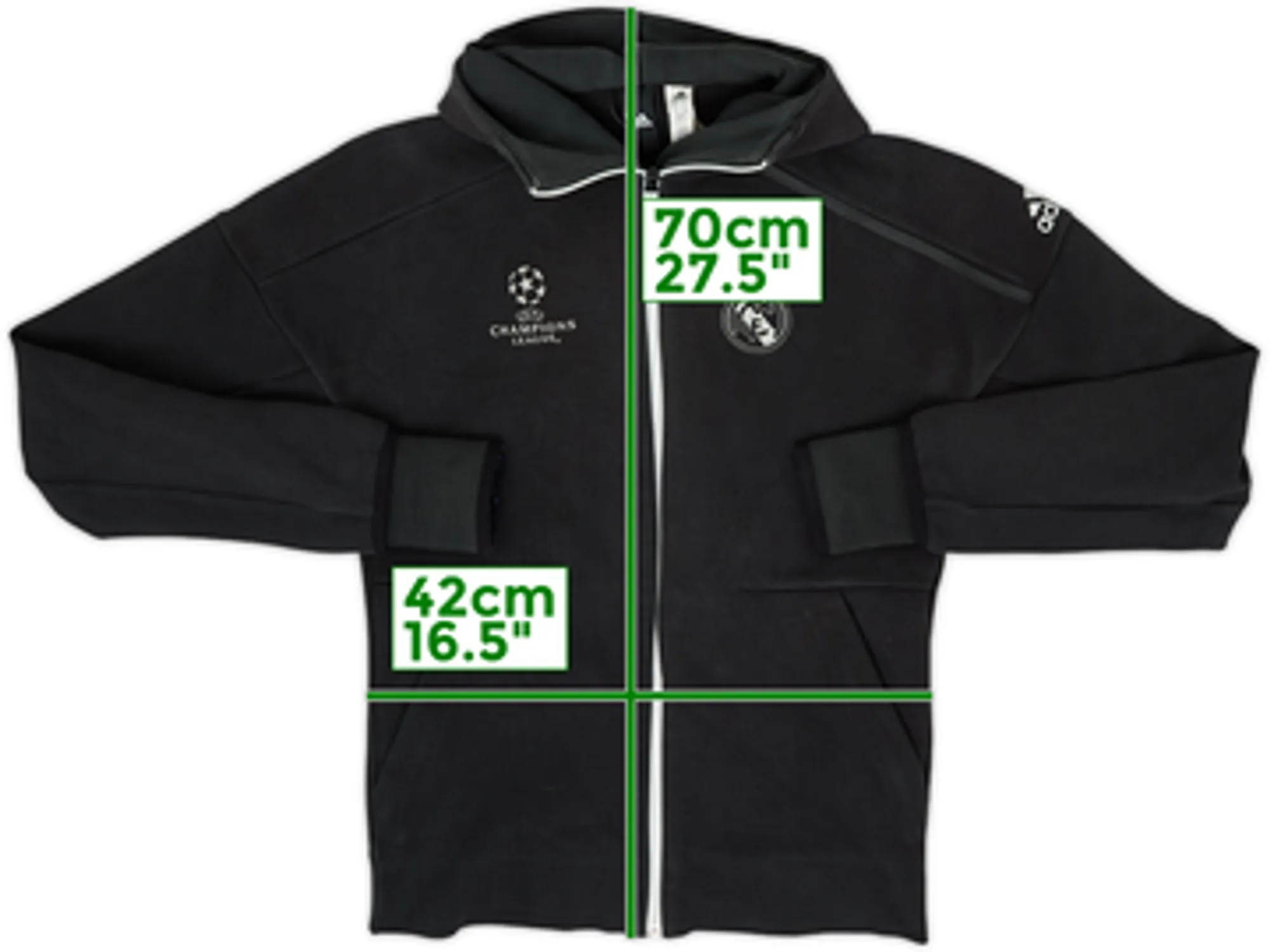 2016-17 Real Madrid adidas CL Hooded Jacket - 6/10 - (XS)