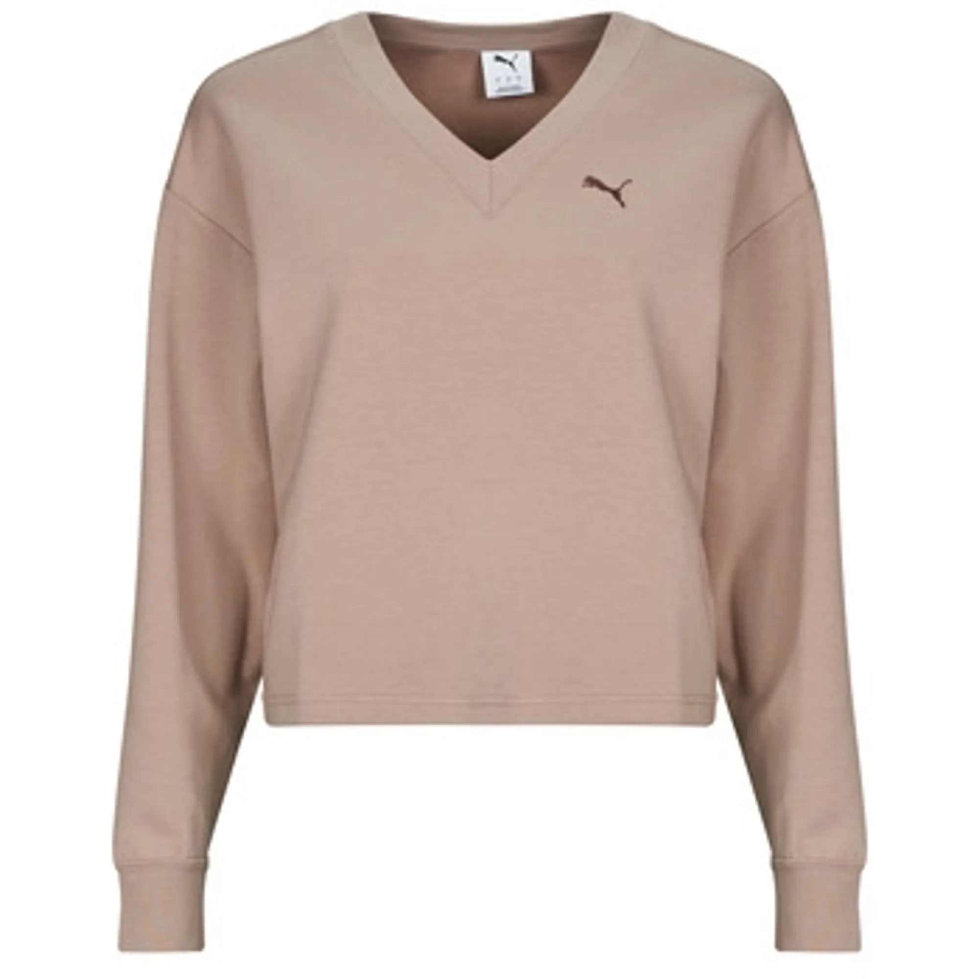Puma  ESS ELEVATED Comfort V-Neck Crew DK  women's Sweatshirt in Beige