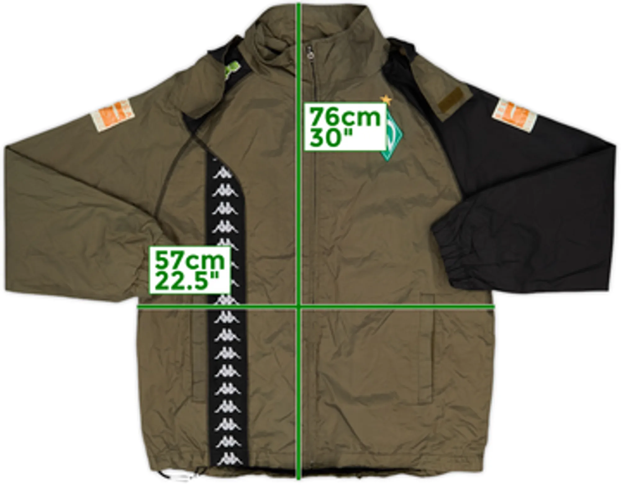 2006-07 Werder Bremen Kappa Hooded Rain Jacket - 7/10 - (S)