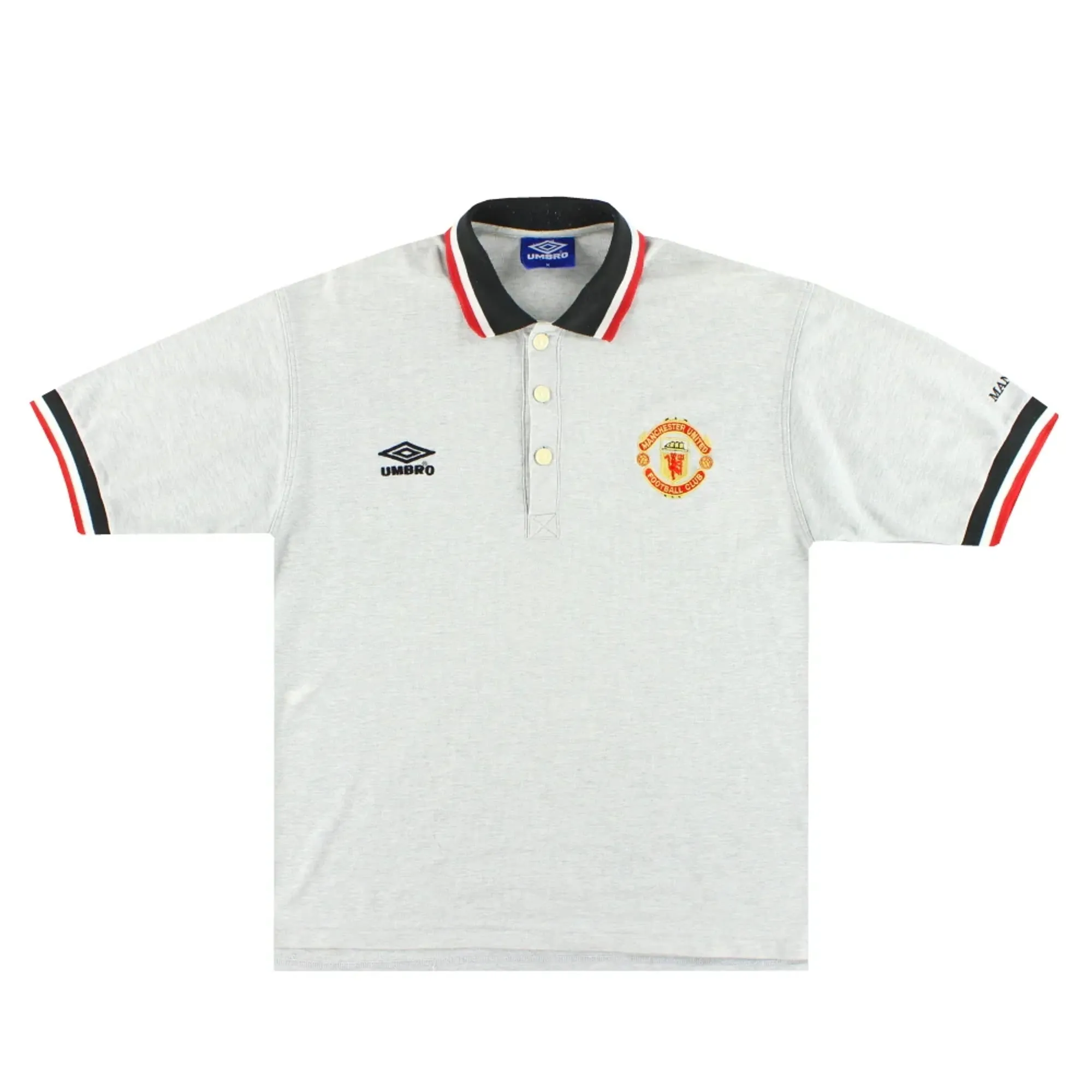 1996-97 Manchester United Umbro Polo Shirt M - Manchester United / Excellent 
