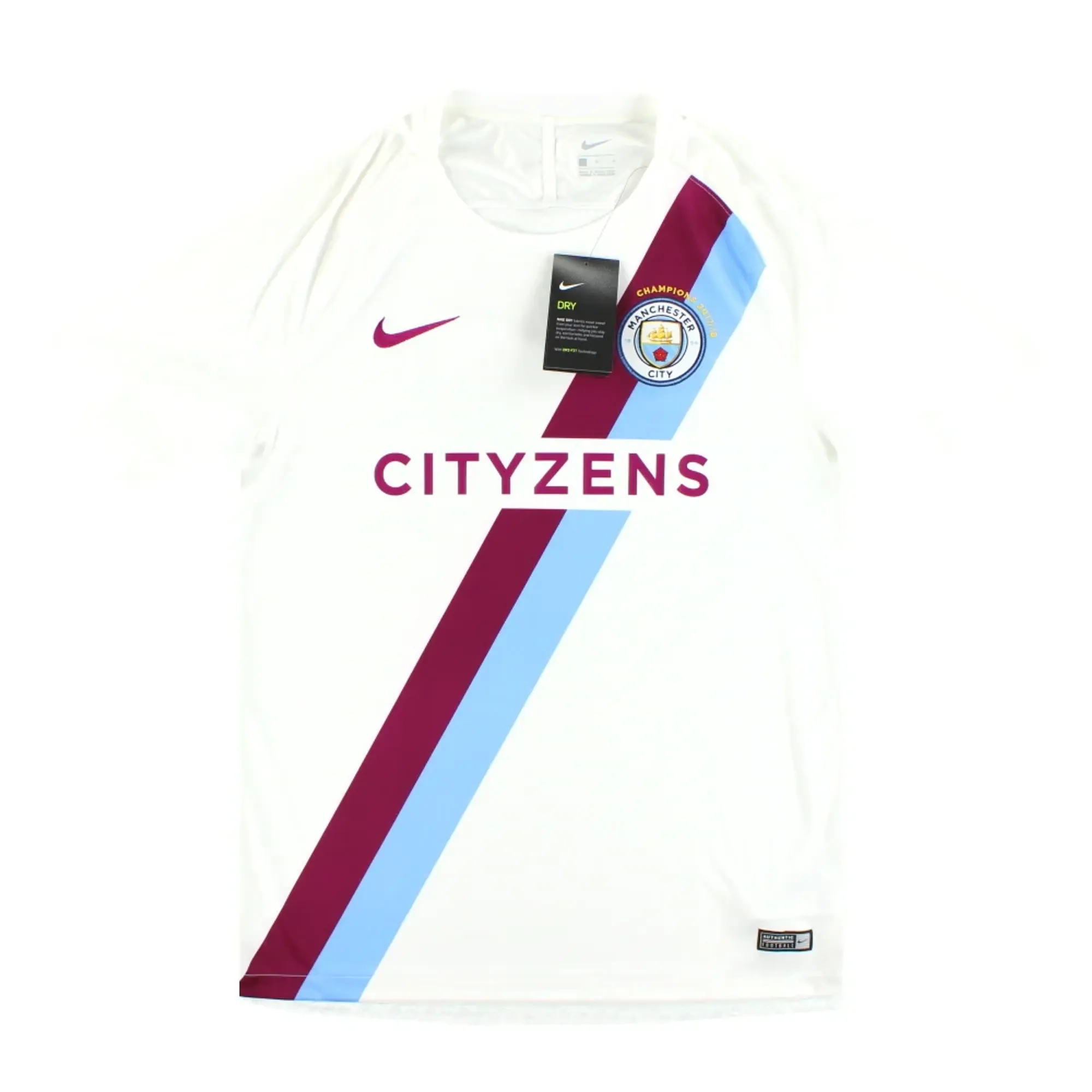 2017-18 Manchester City Nike Champions Pre-Match Shirt *w/tags* L - Manchester City / w/tags 