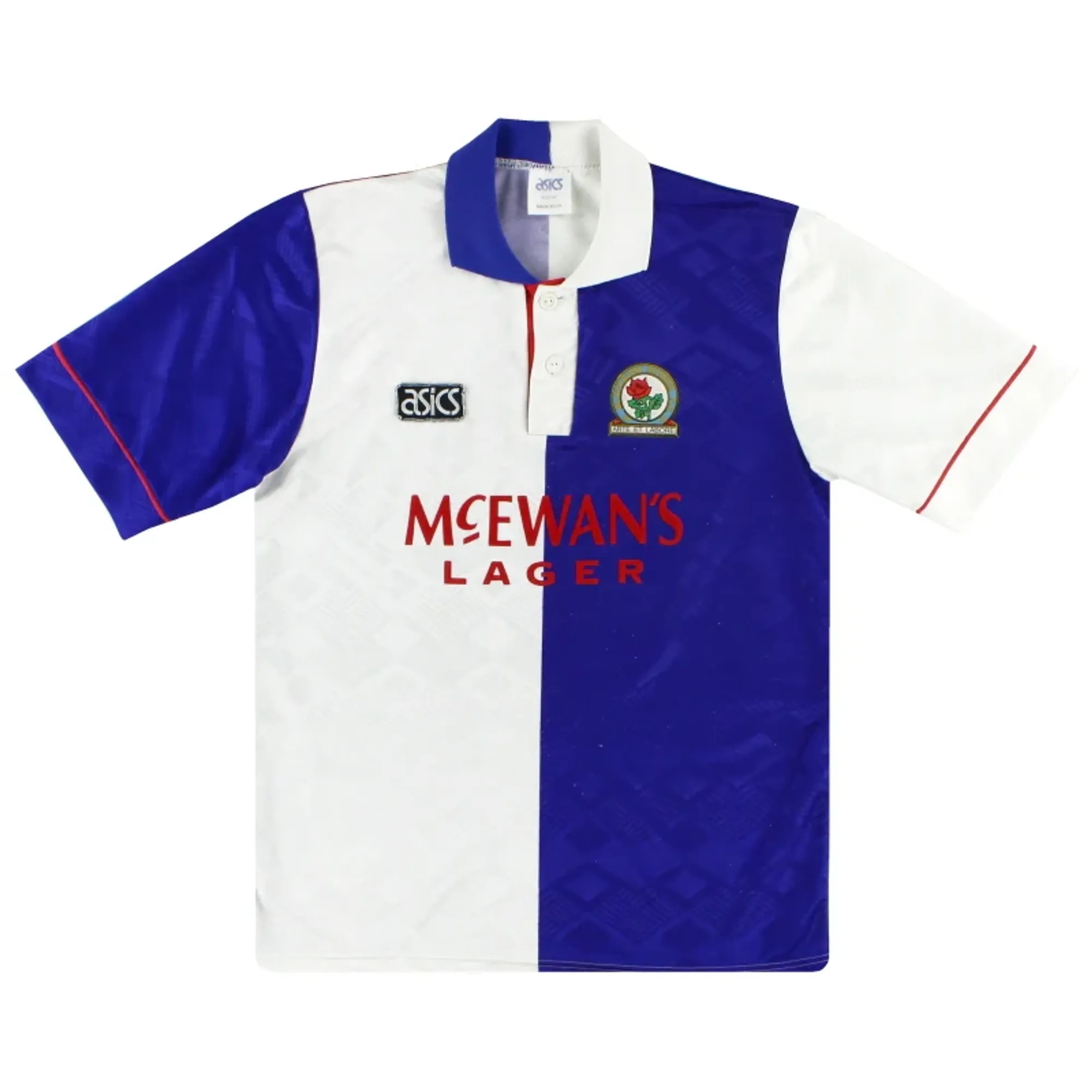 1992-94 Blackburn Asics Home Shirt M/L - Blackburn Rovers / Excellent / Medium