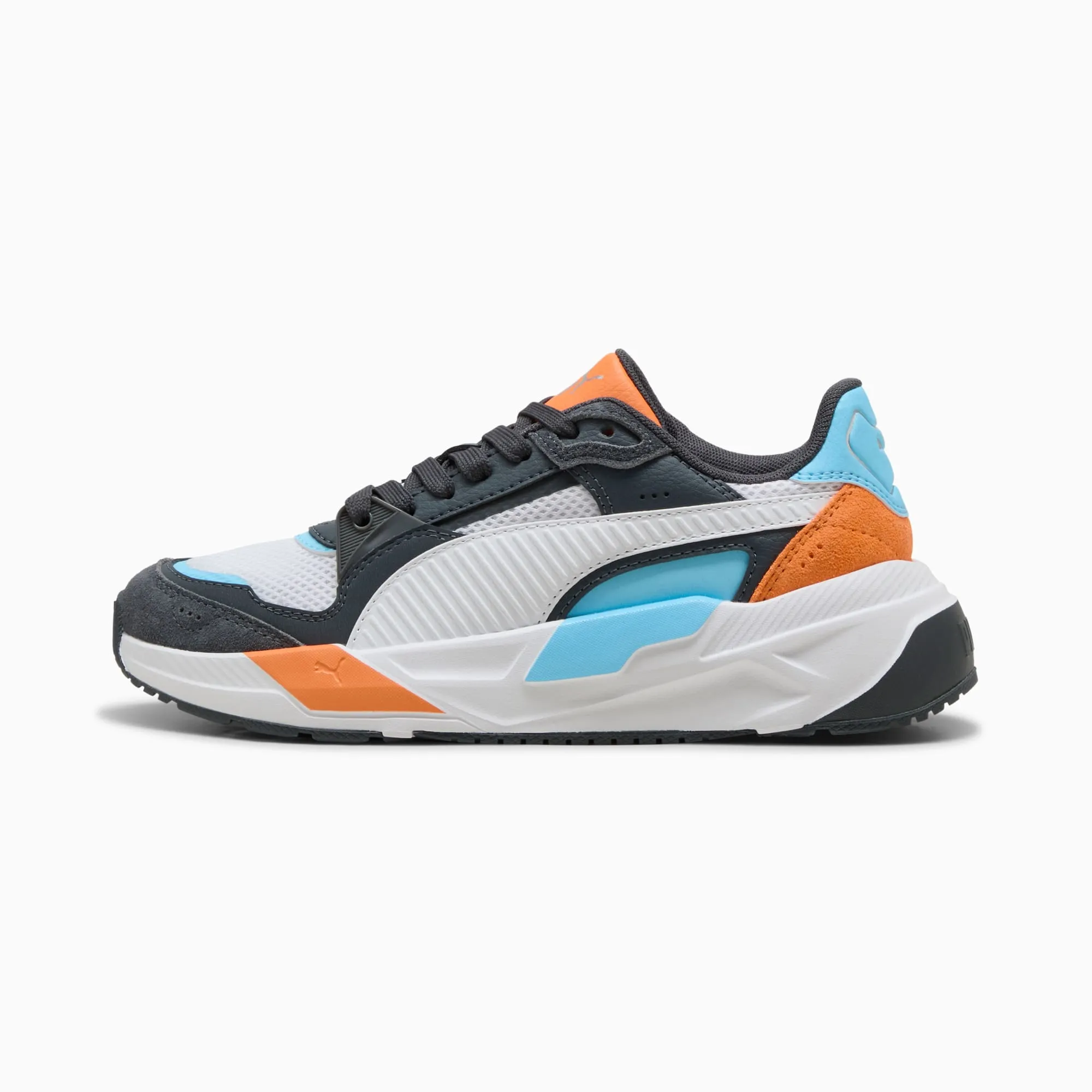 PUMA Trinity 2 Sneakers Youth, Strongray/White/Vibrant Blue, size 3