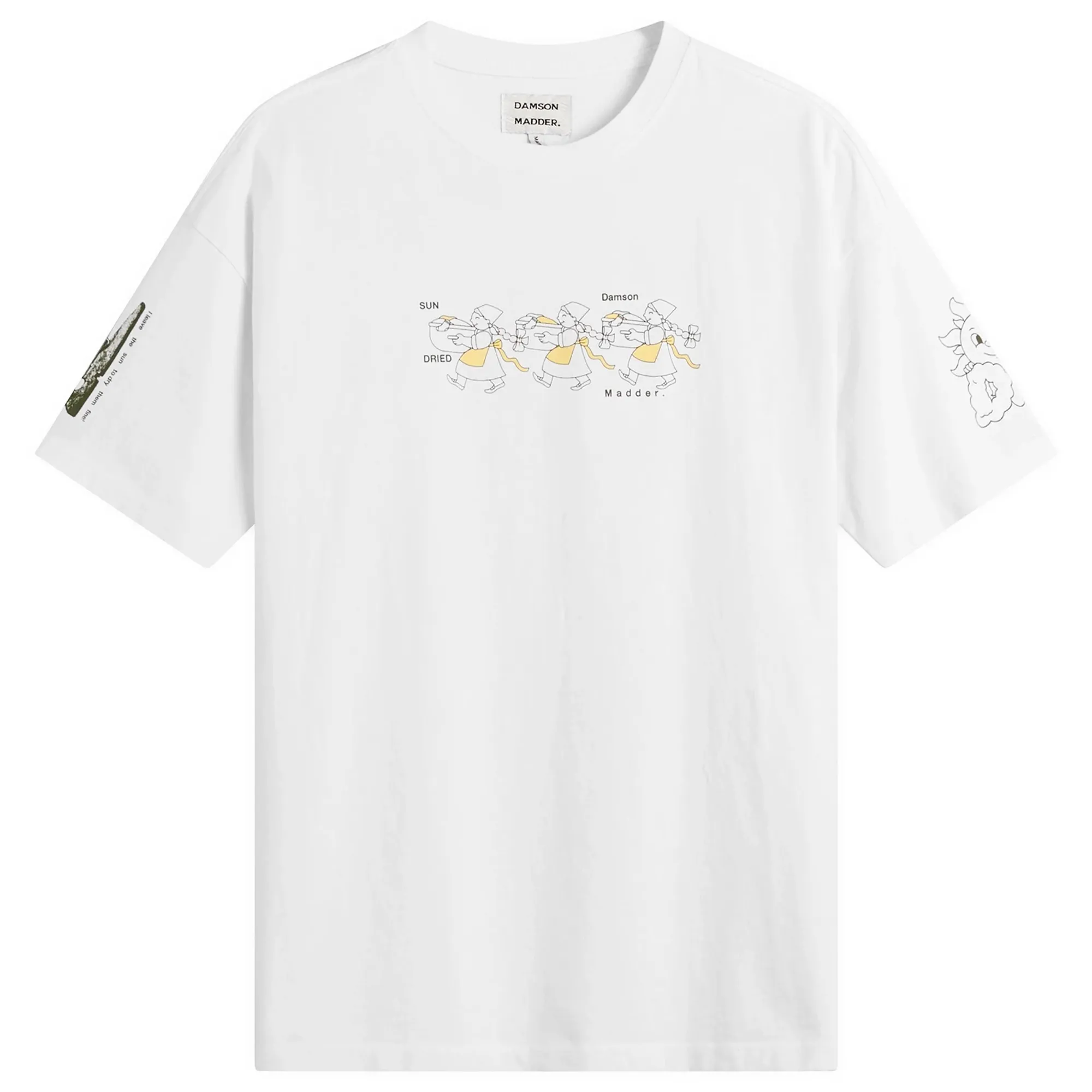 Damson Madder Women's Sundried Washing Line Boyfriend T-Shirt Off White