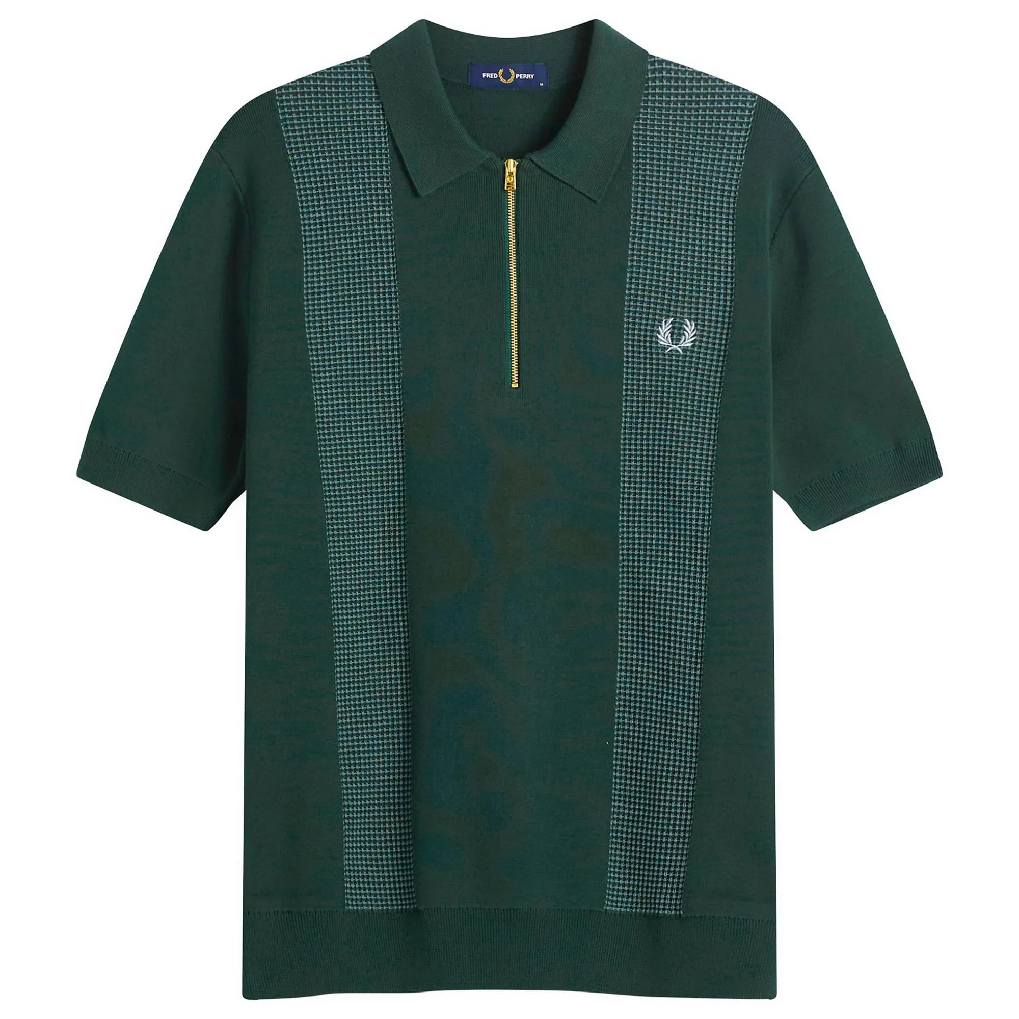 Fred Perry Men's Panel Knitted Polo Shirt Grassroots