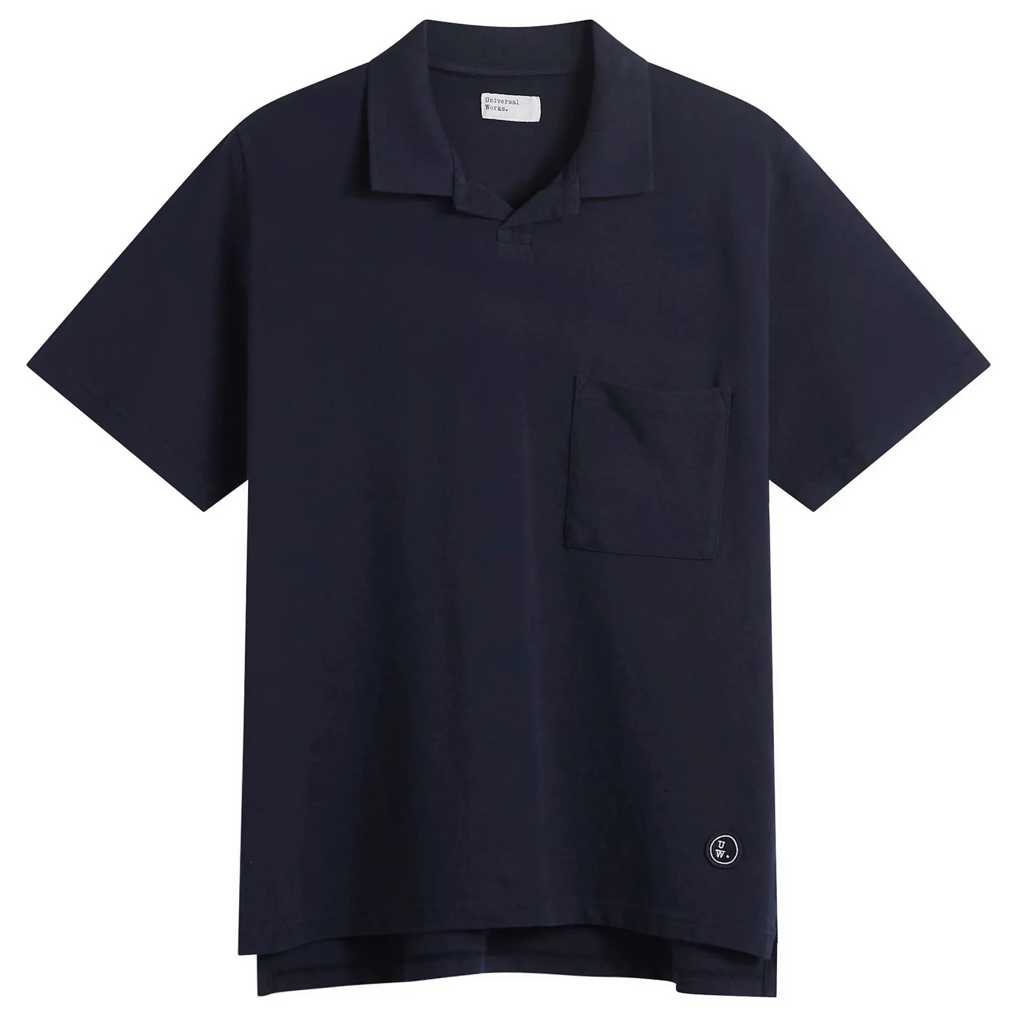 Universal Works Men's Piquet Vacation Polo Bright Navy