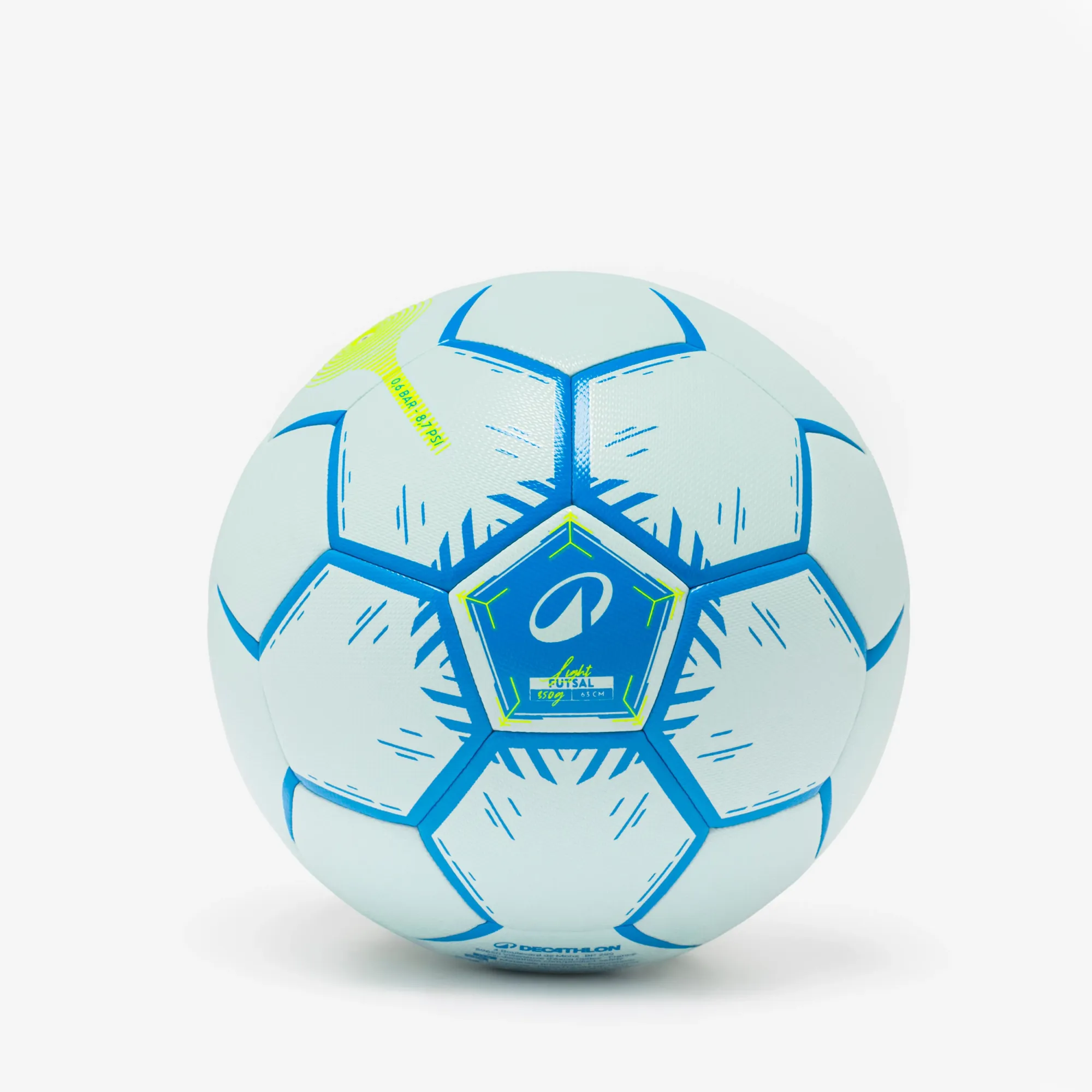 Light Hybrid Futsal Ball Size 4 - Blue/Neon Yellow