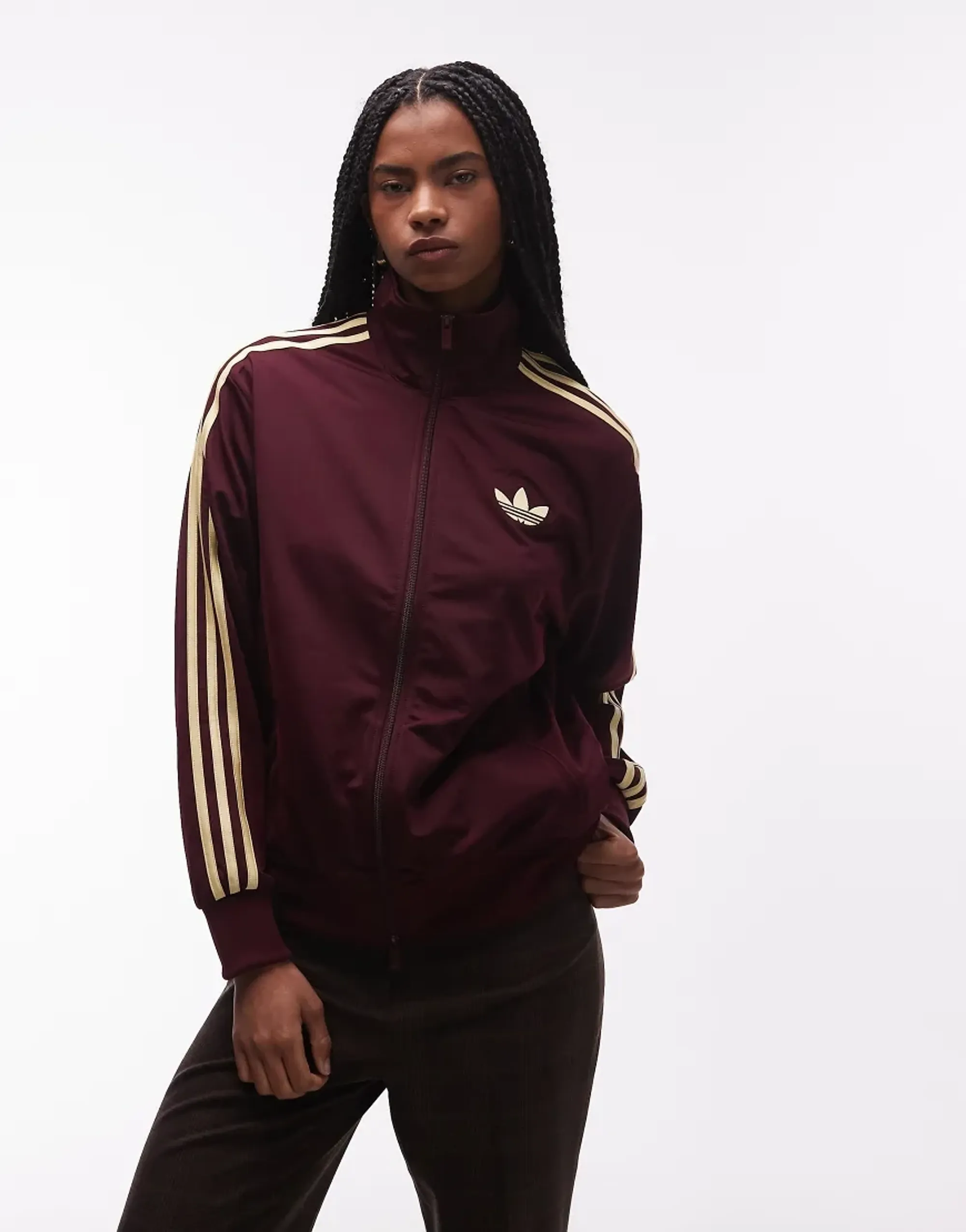 Sweatshirt Adidas Fb Tt Loose Maroon/ Almost Yellow Xs