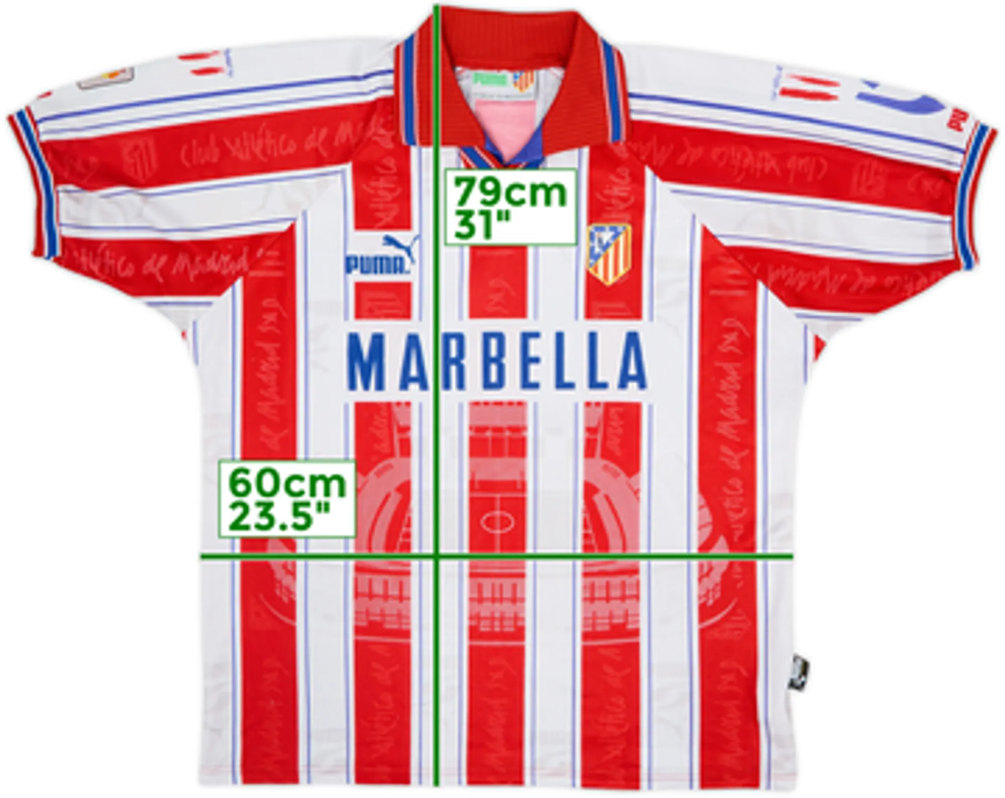 1996-97 Atletico Madrid Home Shirt - 6/10 - (XL)