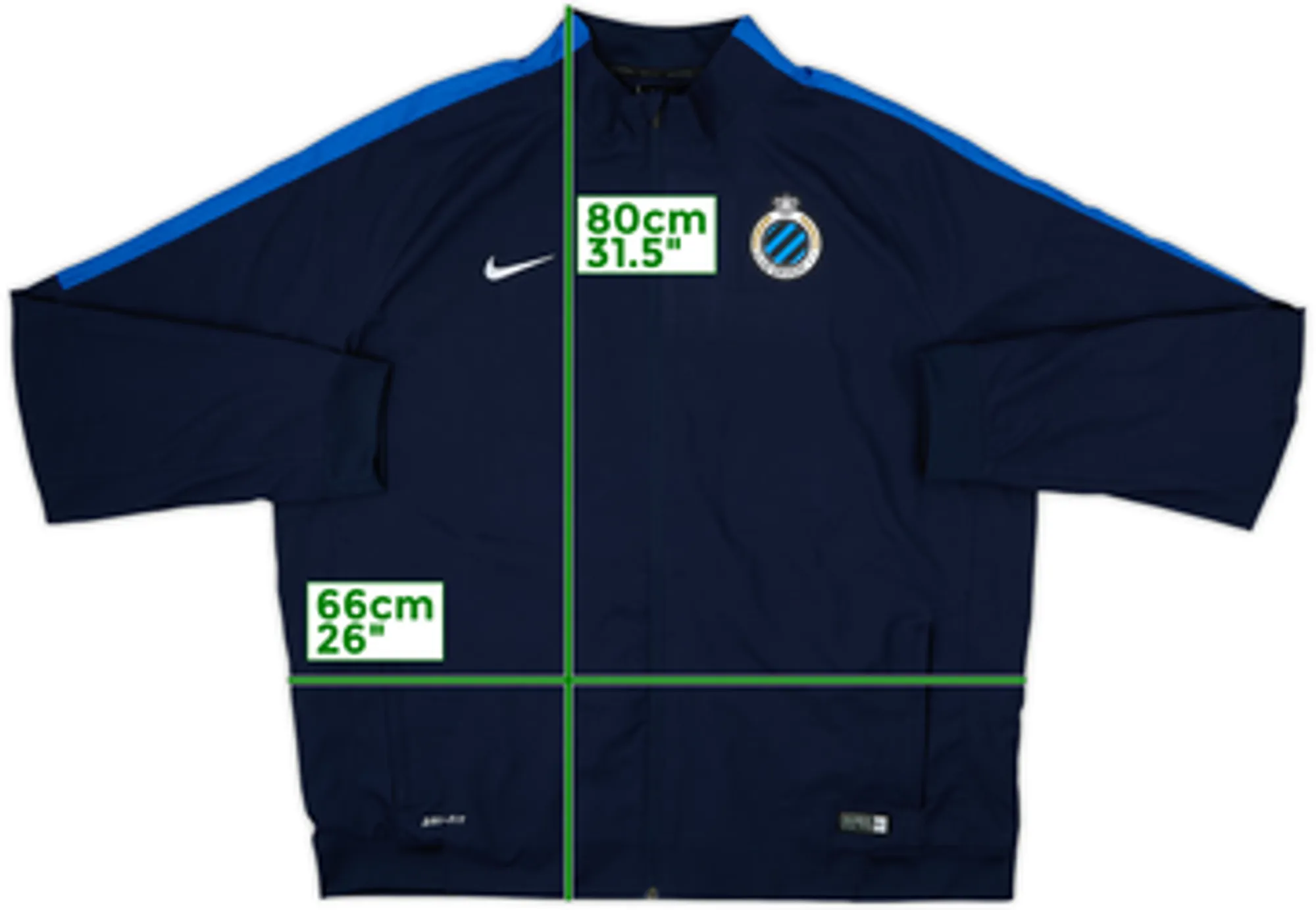 2015-16 Club Brugge Nike Track Jacket - 8/10 - (XXL)